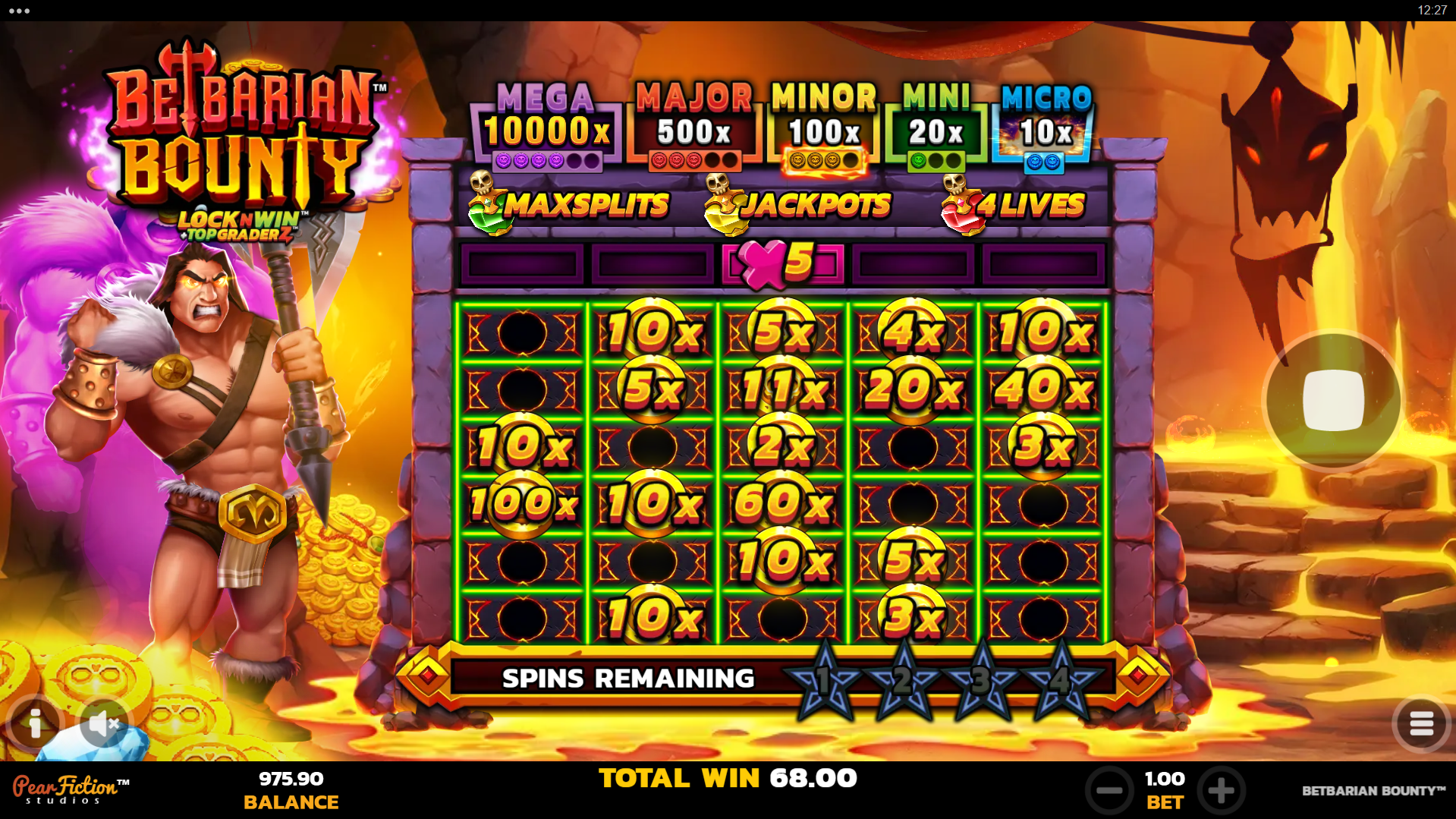 Betbarian Bounty 3 LockNWin feature gameplay