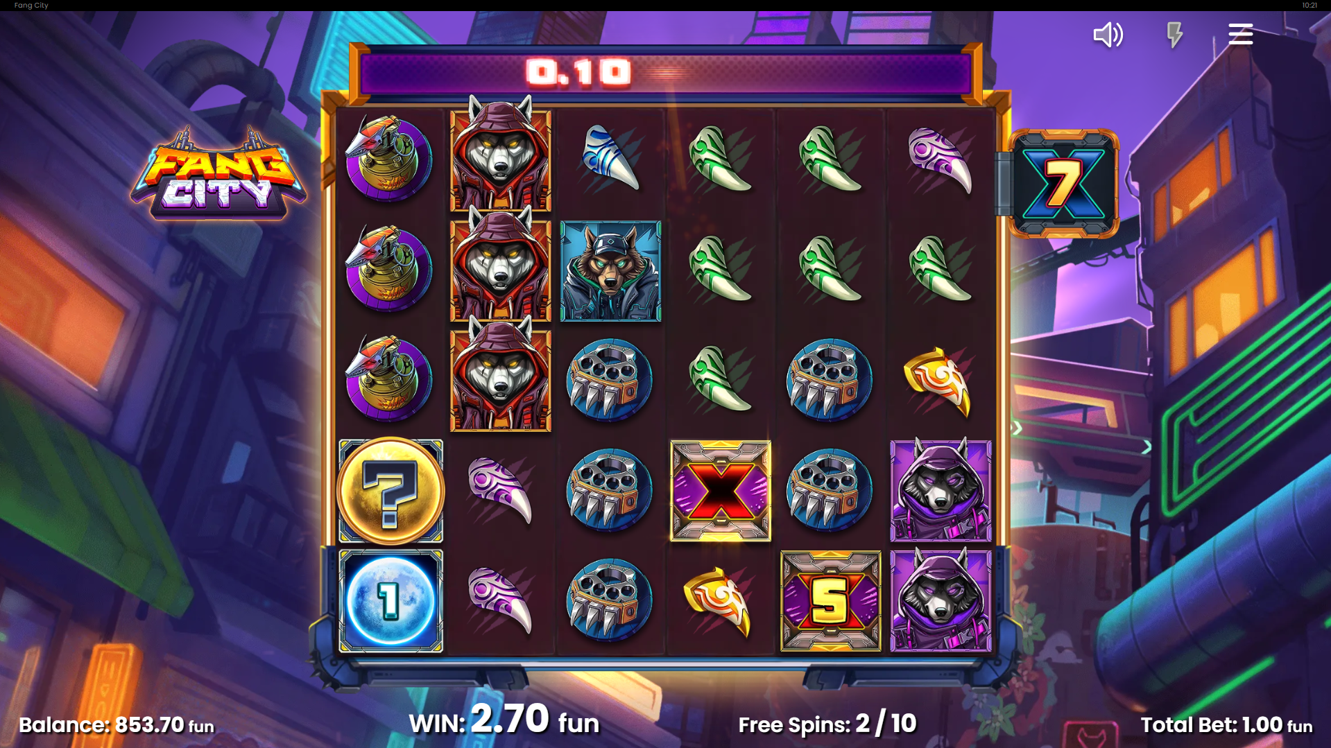 During Free Spins, multipliers become persistent and do not reset in between rounds