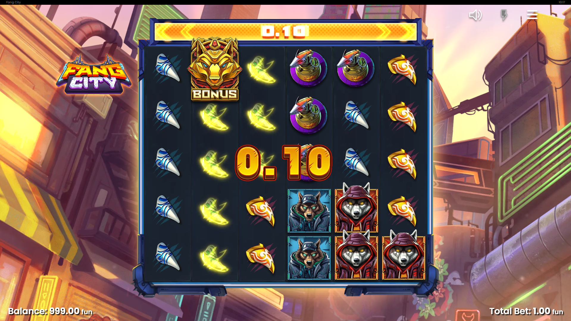 Land scatters of 7 or more matching symbols to win