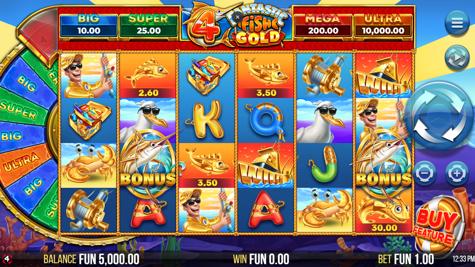 4 Fantastic Fish Gold base game play