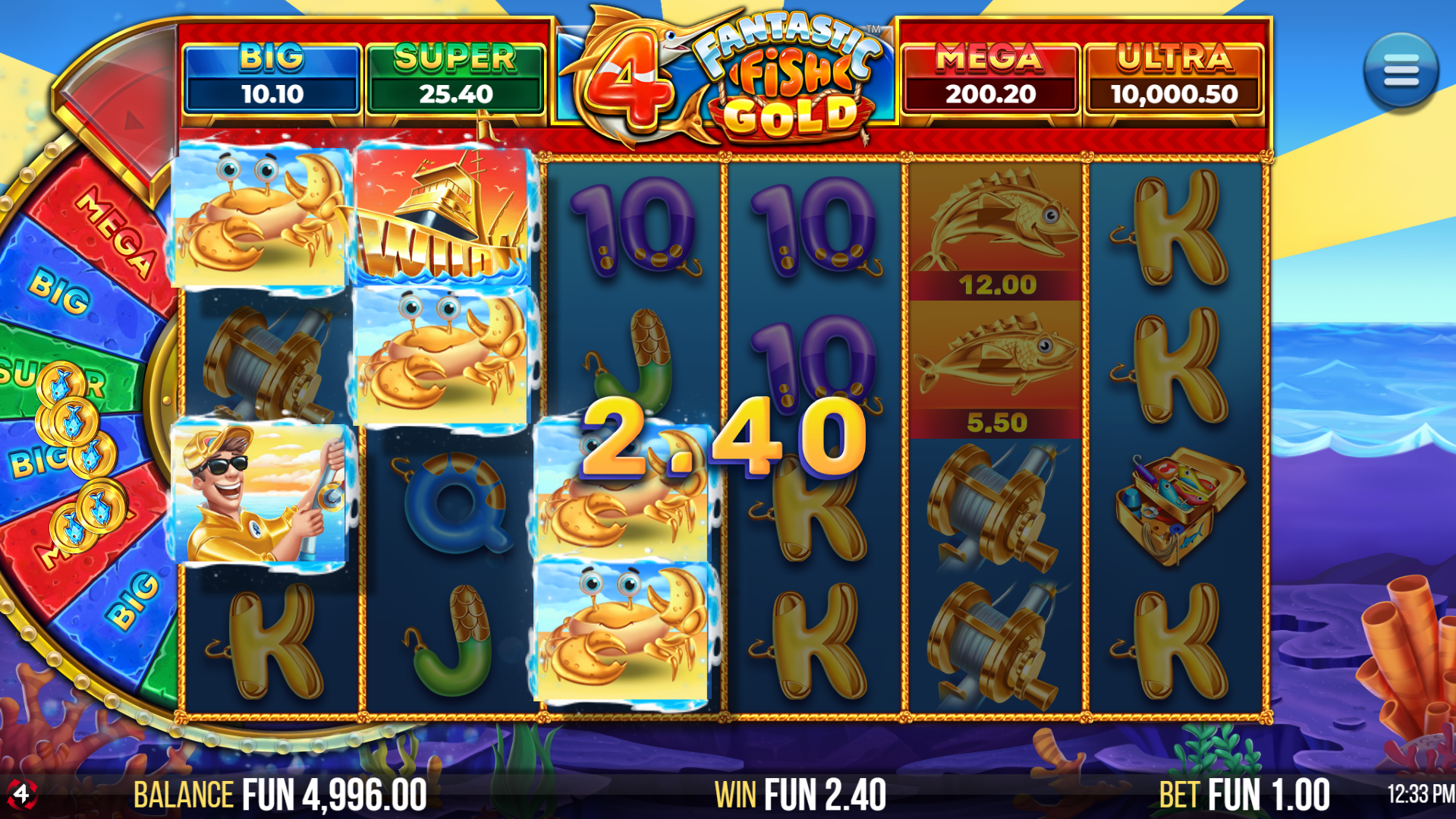 4 Fantastic Fish Gold offers players 4,096 ways to win