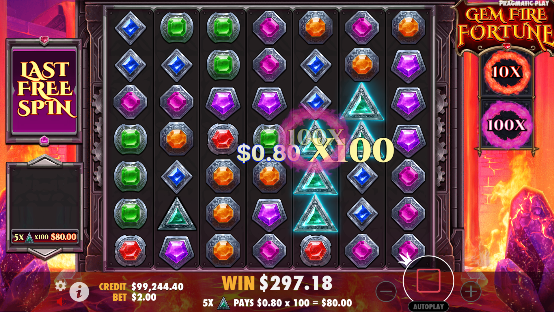Super Free Spins Sees Only 10x and 100x Multipliers Active