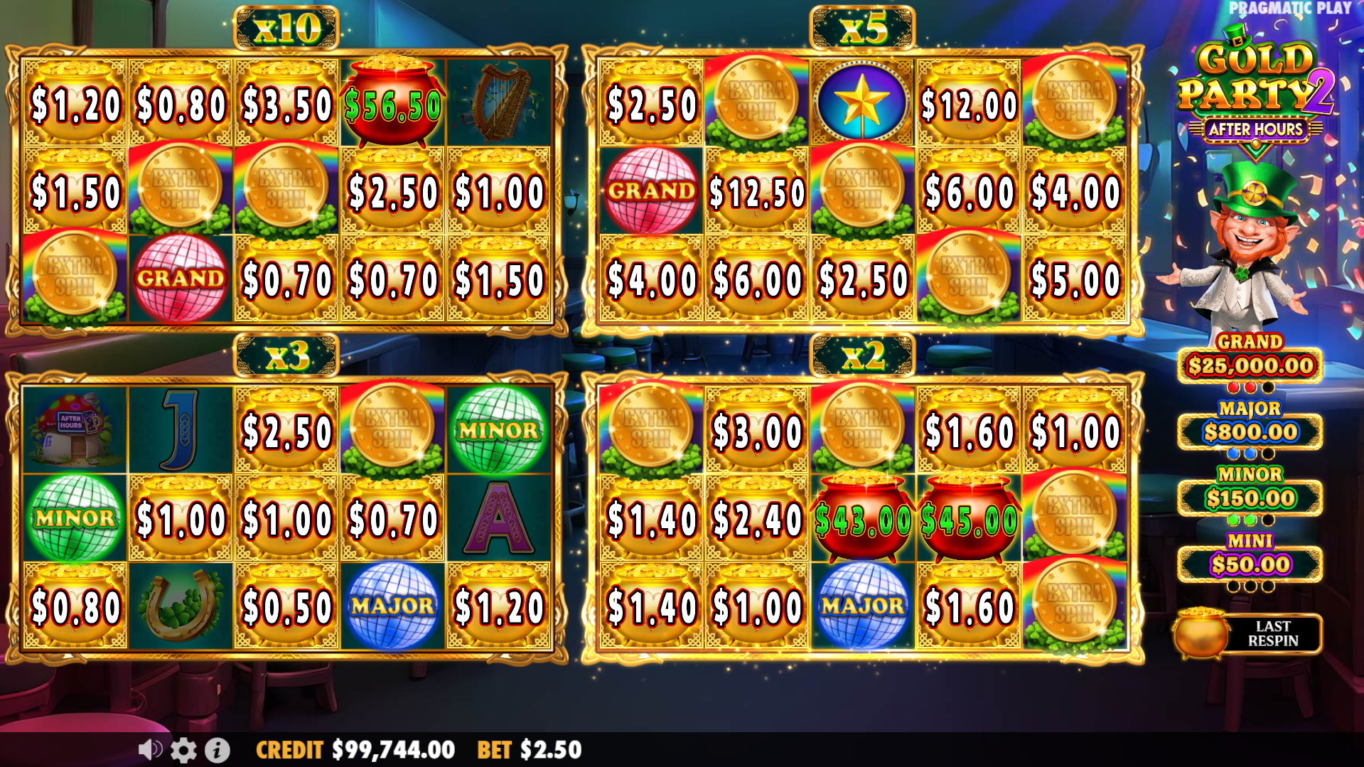 Completely Filling a Reel Matrix with Symbols Awards an Additional Multiplier, Applying to all Reel Values