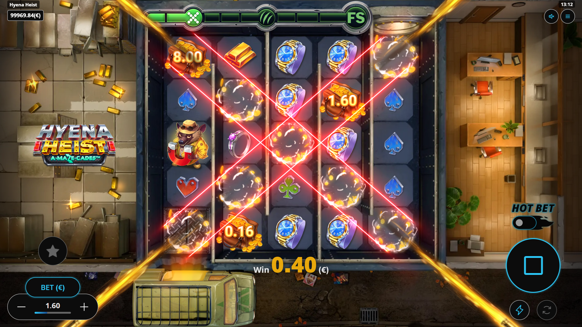 Achieve 2 or 5 winning combinations to activate in game features to enhance a game round