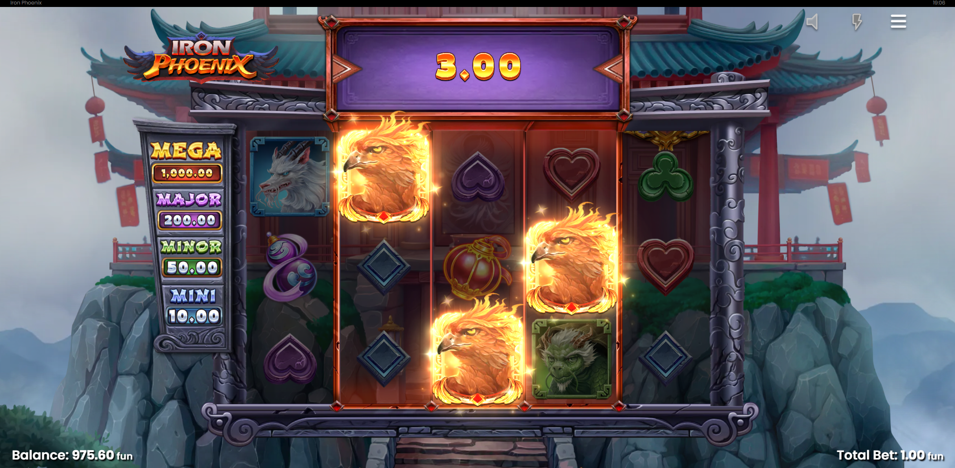 Land a Phoenix Symbol on Reels 2, 3 and 4 to Activate the Phoenix Reel for Additional Rewards