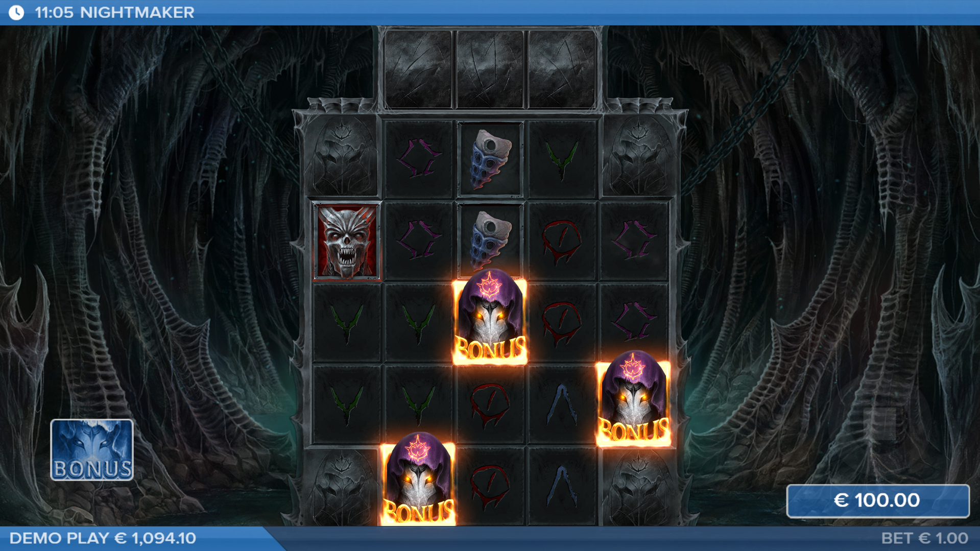 Land 3 scatter symbols to trigger the Bonus round