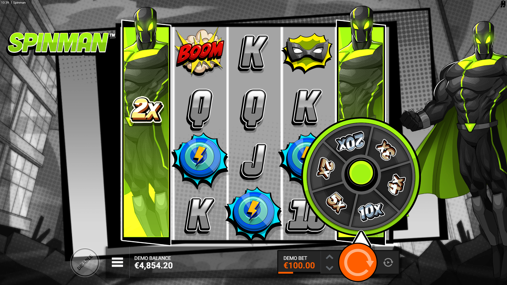 Activate expanded Justice Reels for Booster Wheels and win multipliers