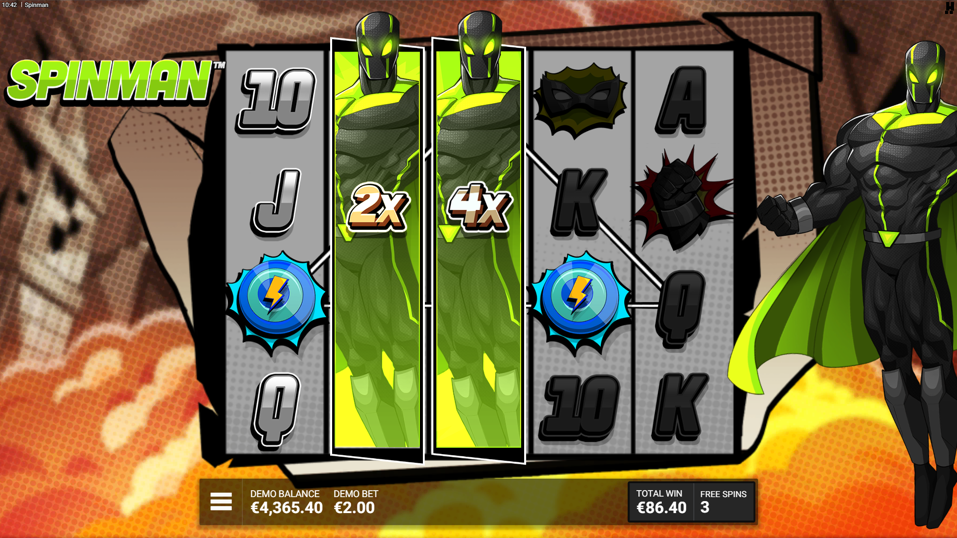 Spinman Spinfinity bonus play