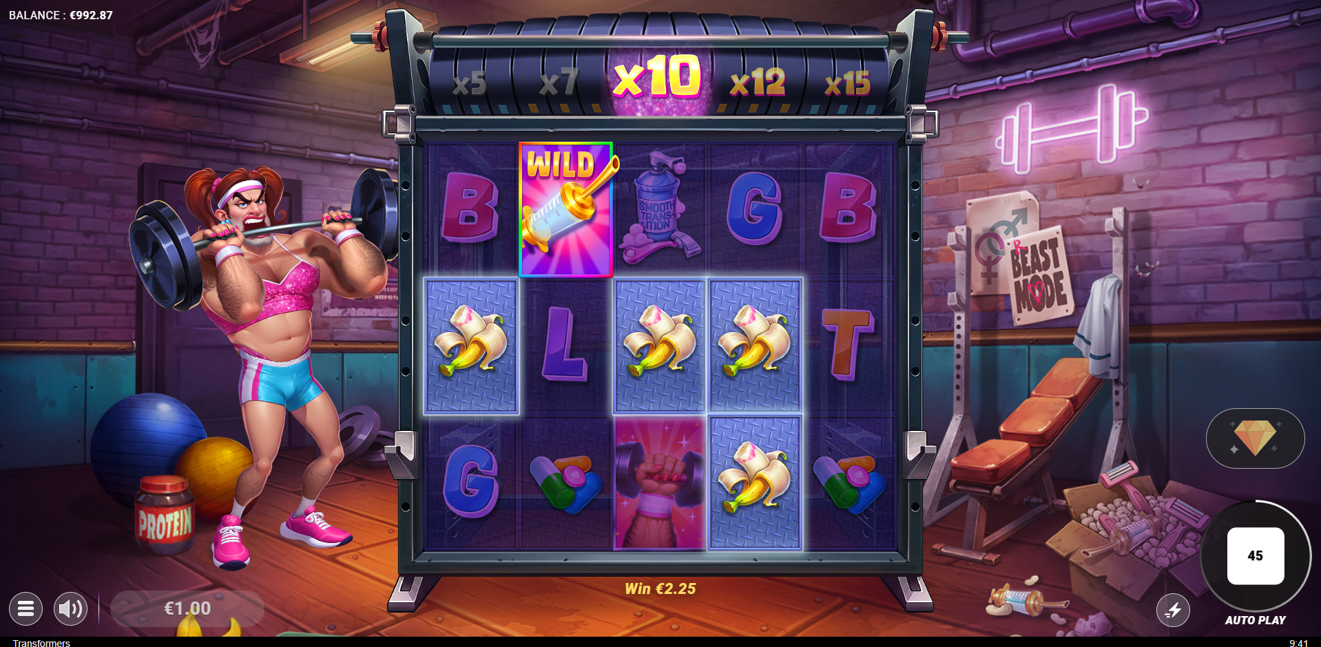 Each winning cascade sees a random Wild placed on the reels and an increased Ultra Progressive Multiplier value