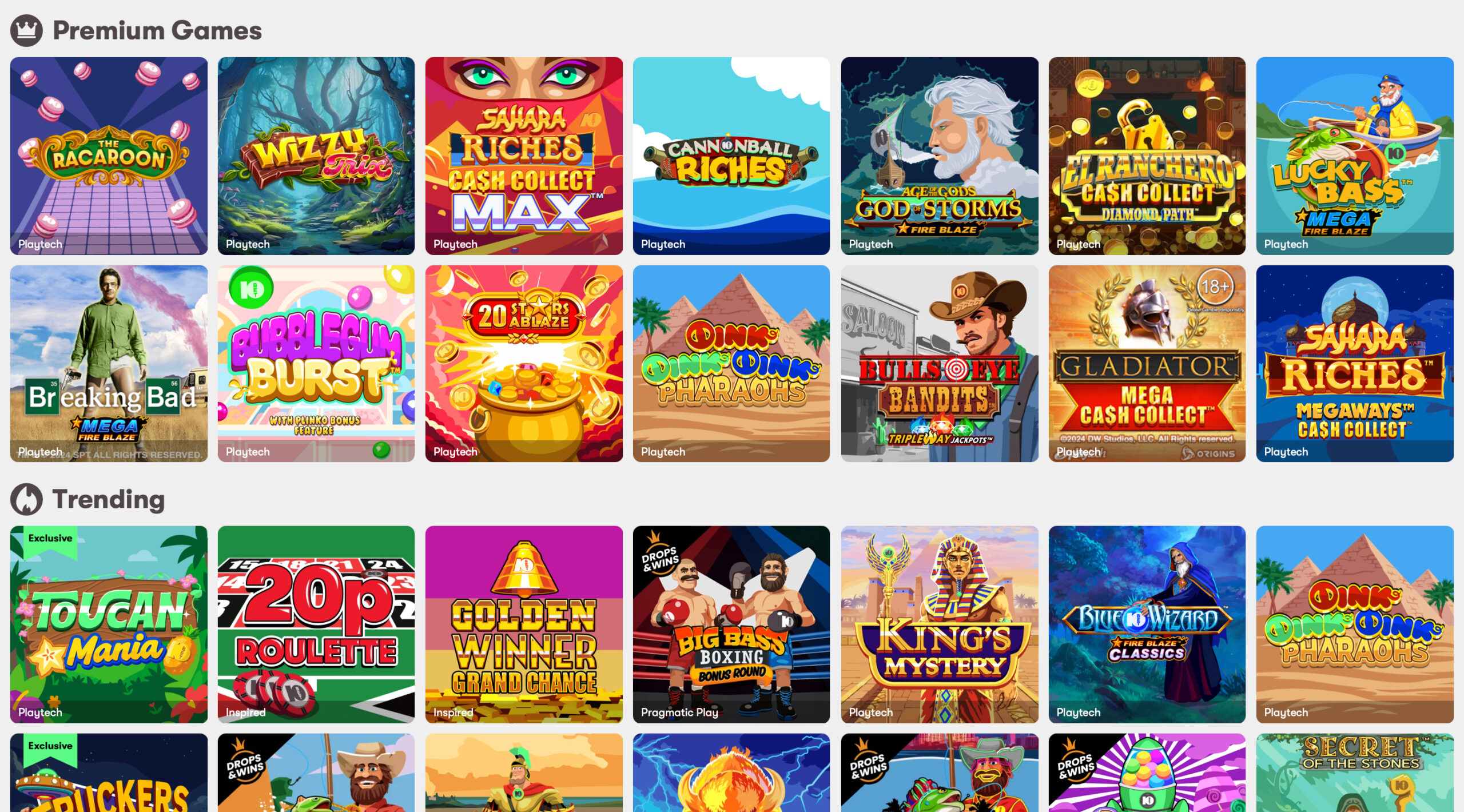 10bet Slot Selection