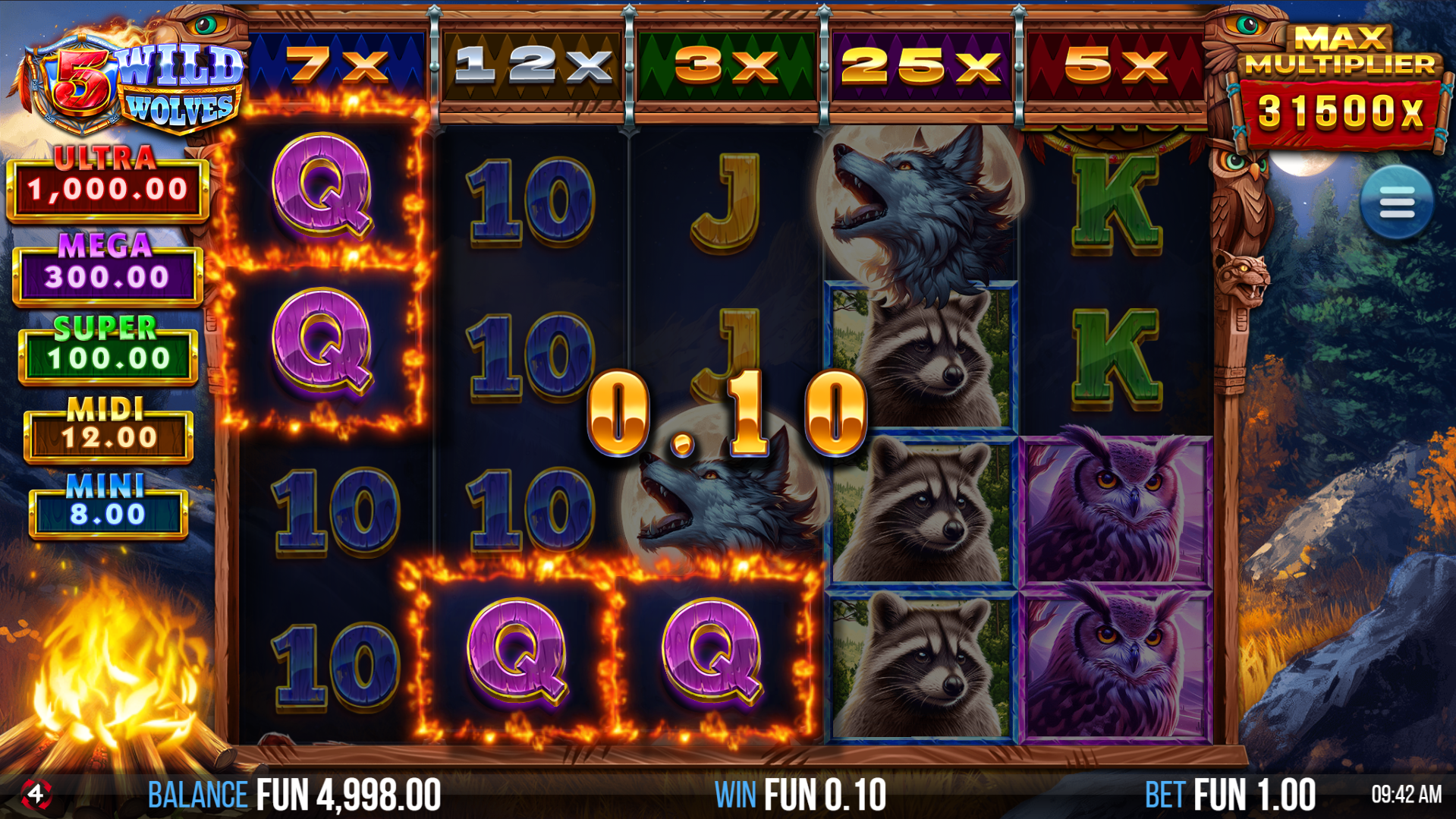 5 Wild Wolves Offers Players 1,024 Ways to Win