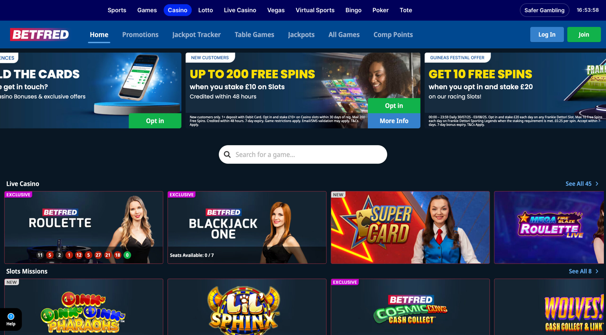 Betfred Homepage