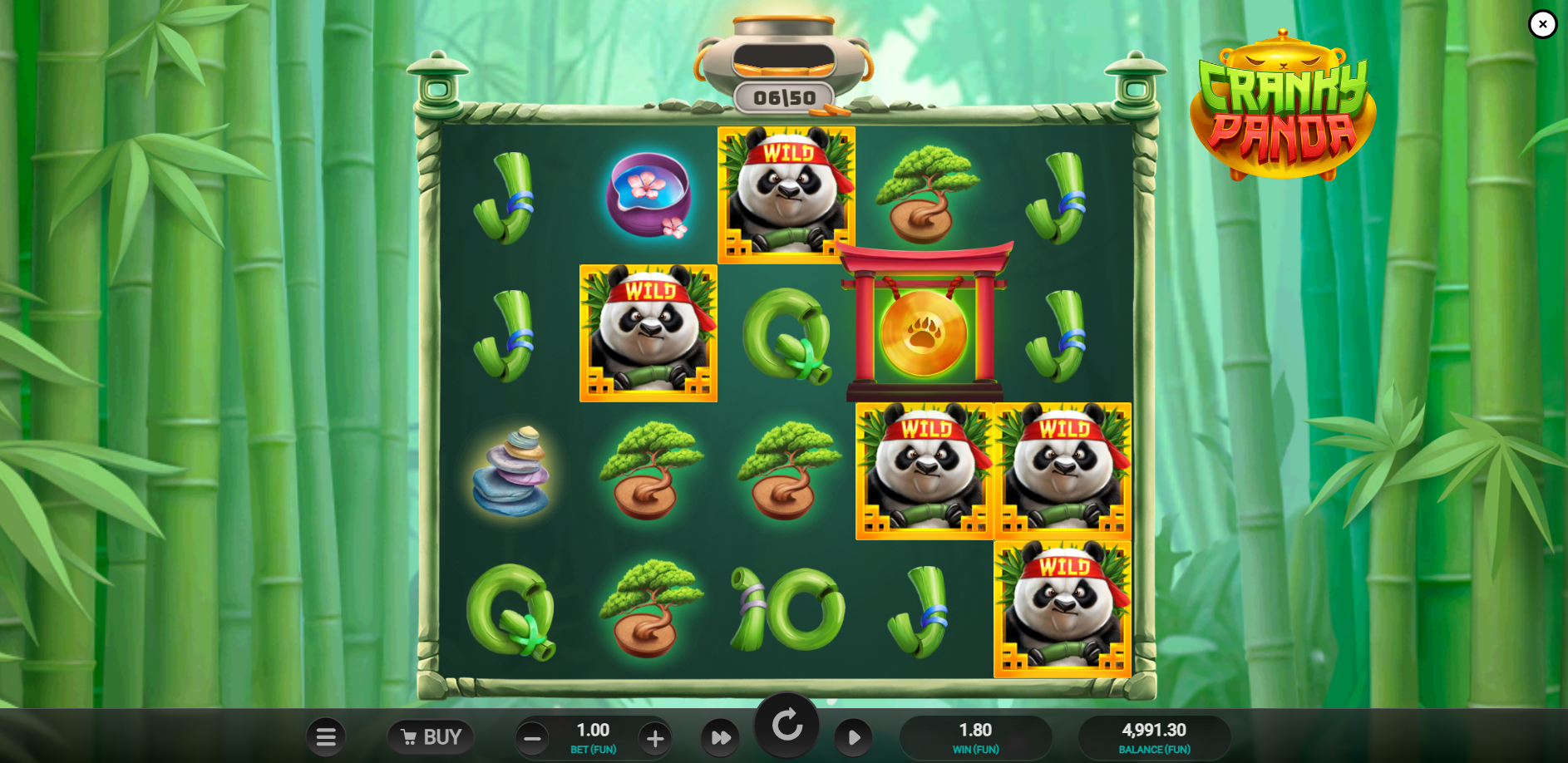 Chau Gong Symbols Will Reveal Wilds or Coin on Available Grid Frames