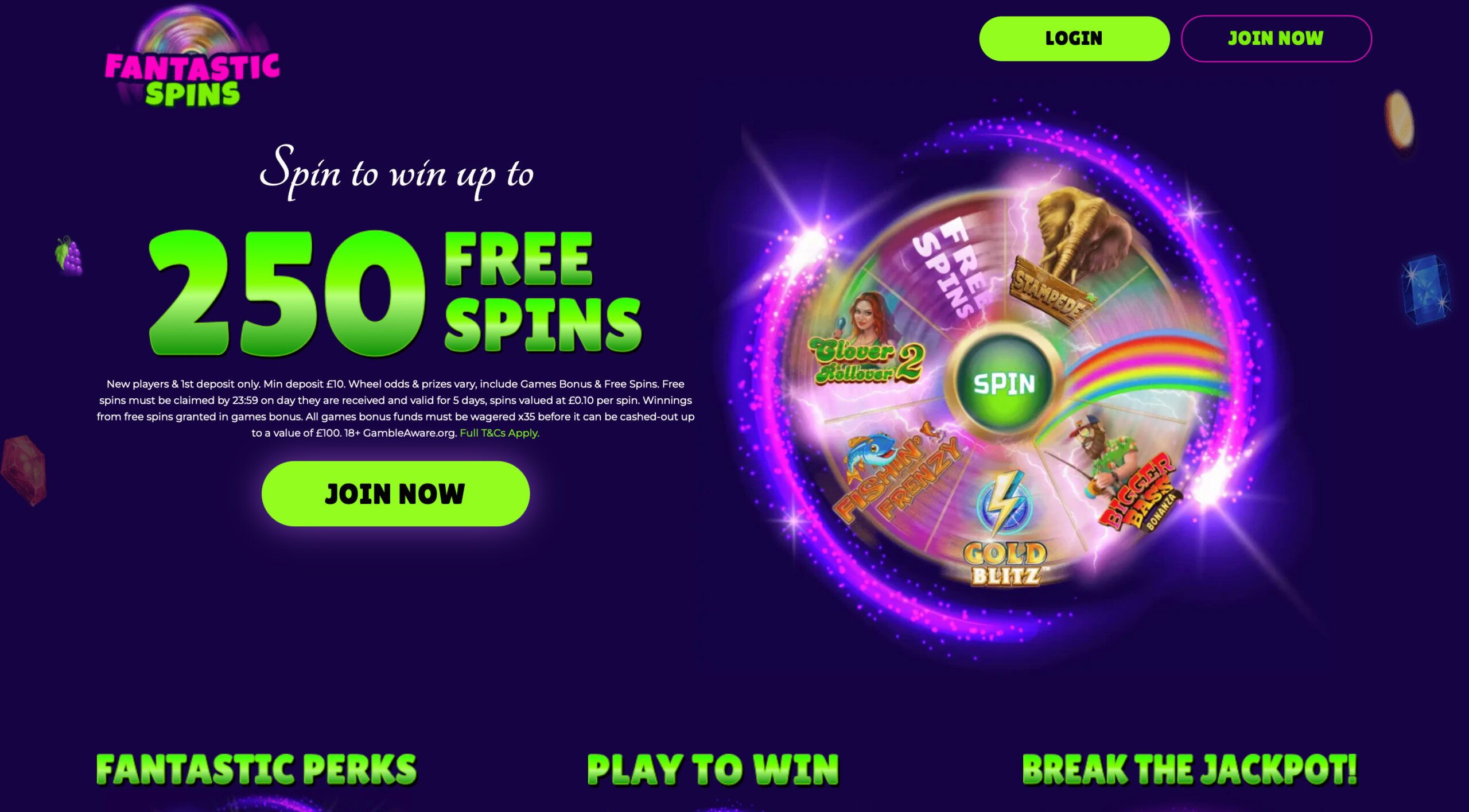 Fantastic Spins Welcome Offer