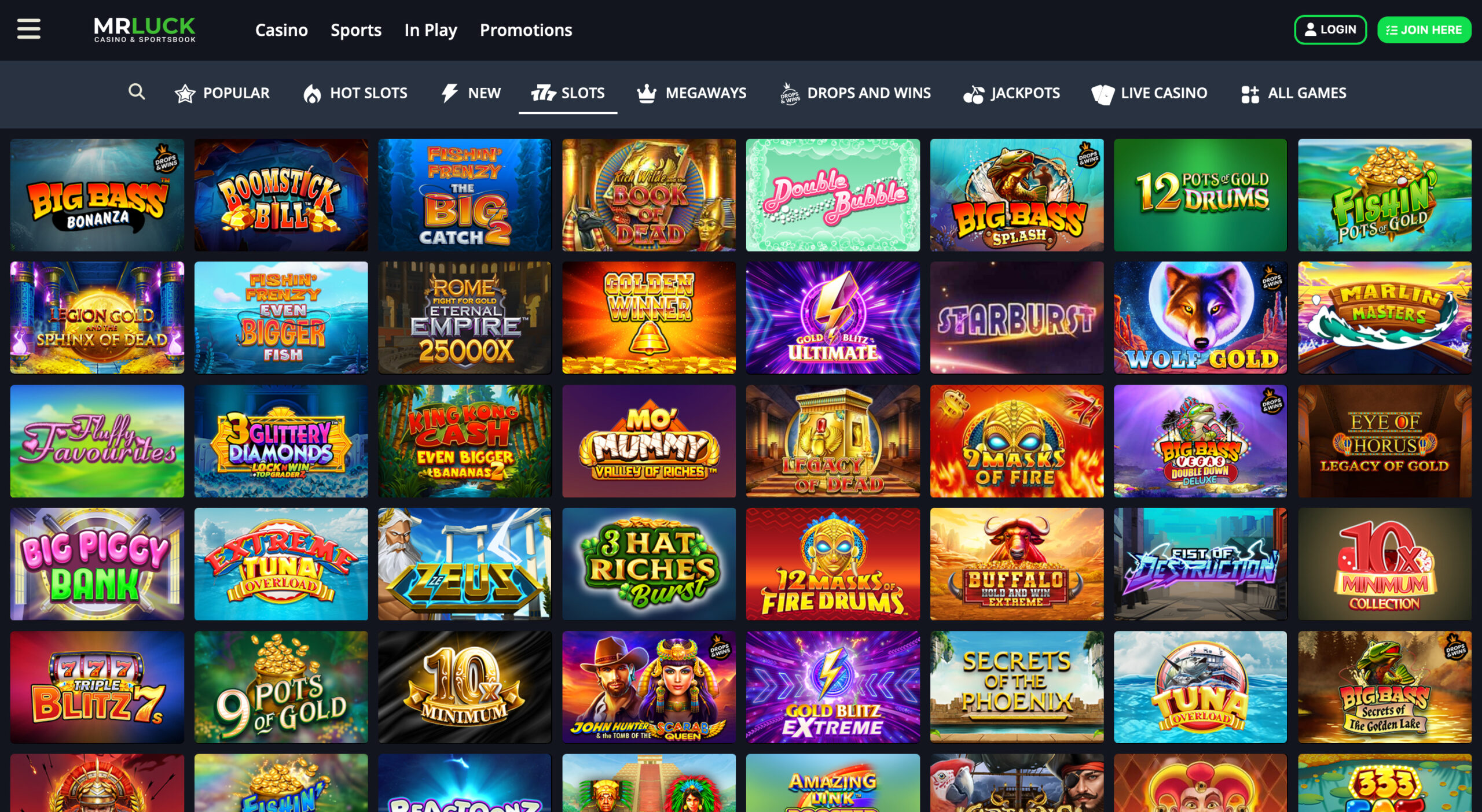 Mr Luck Slot Selection