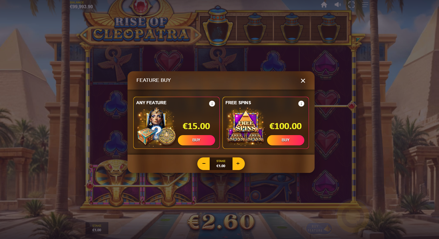 Non-UK Players Can Choose Between 2 Bonus Buy Options