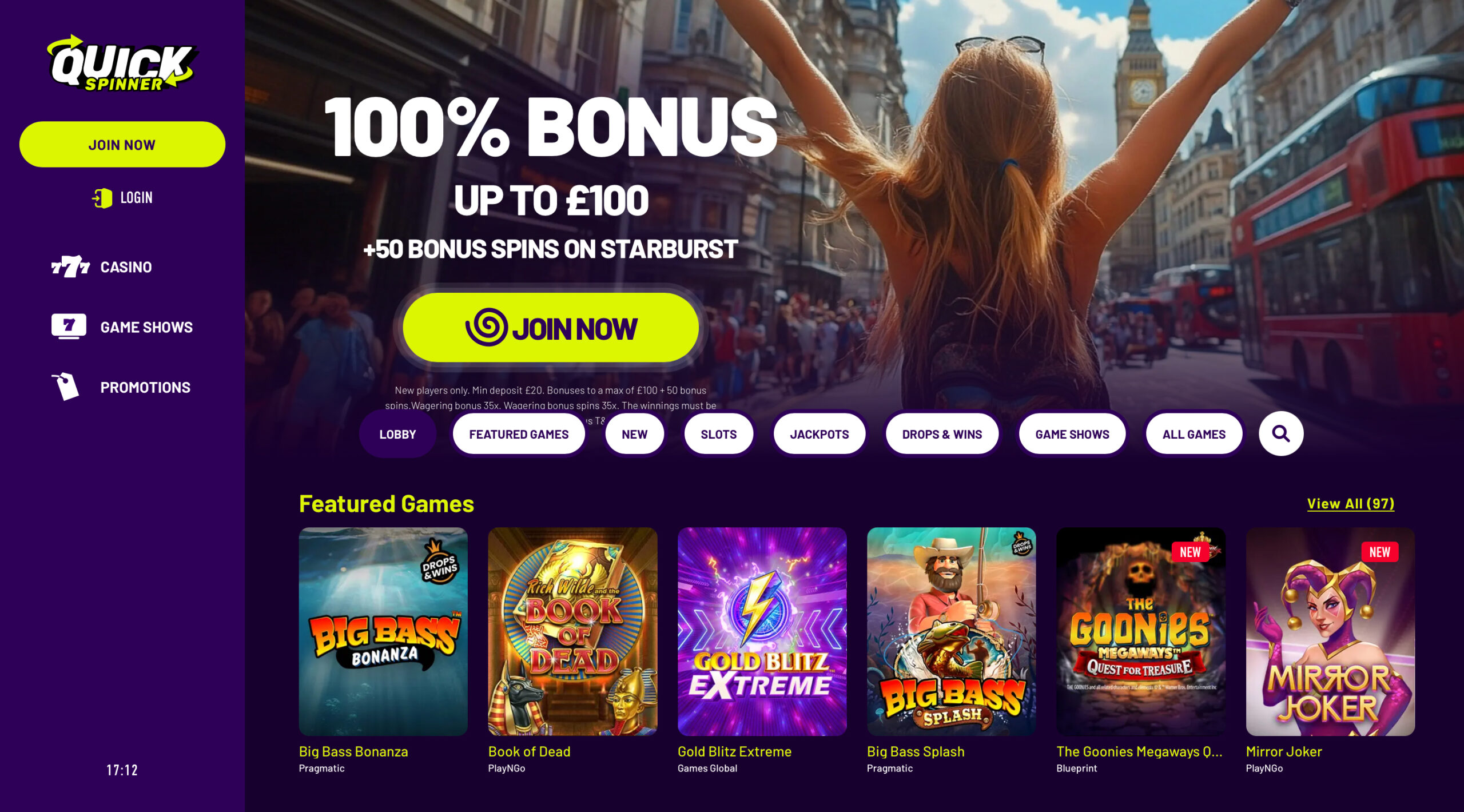 Quickspinner Homepage
