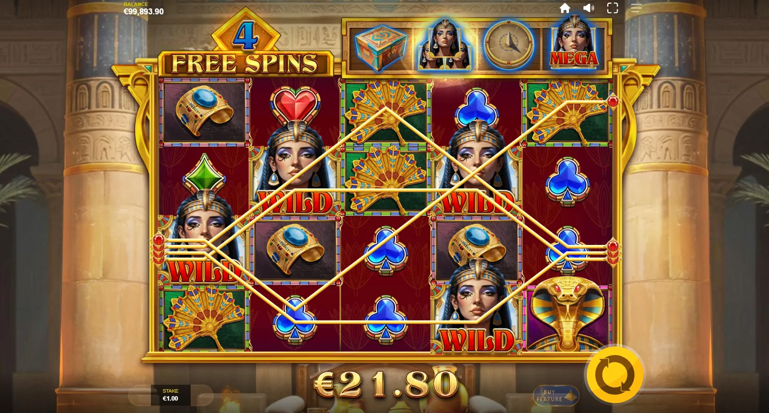 Rise of Cleopatra Free Spins