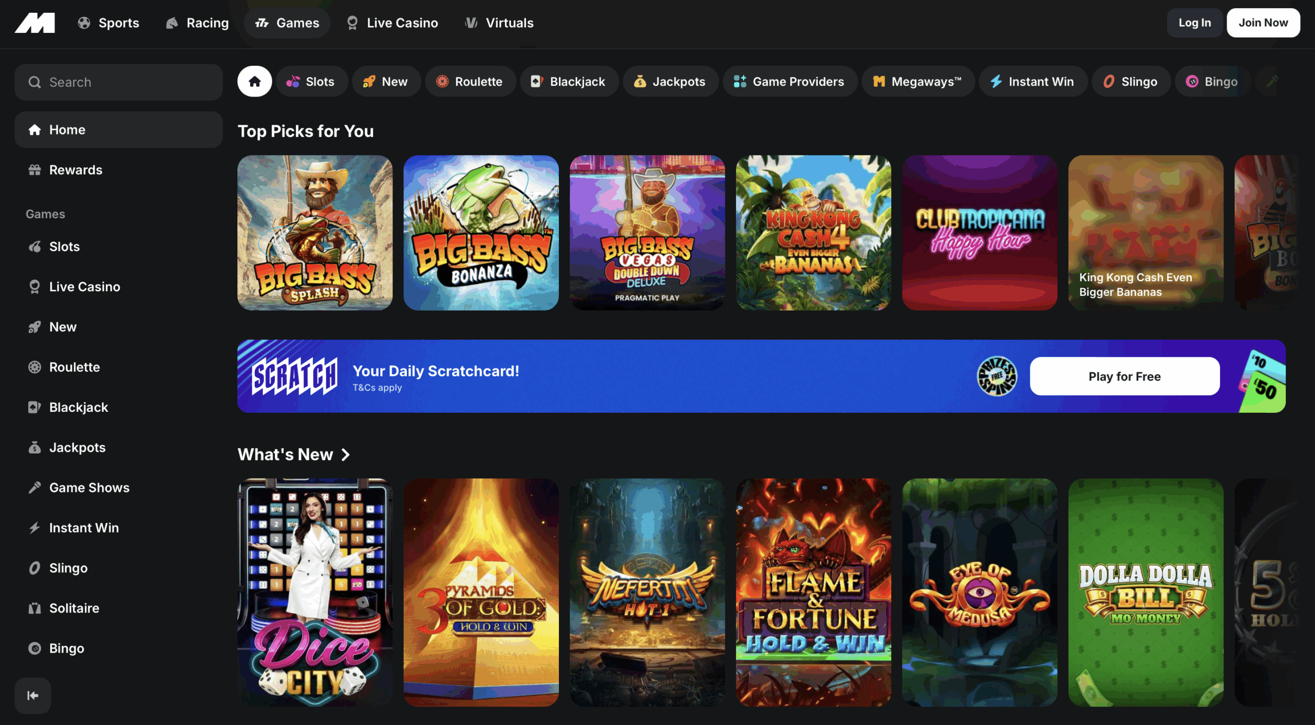 Midnite Slot Selection