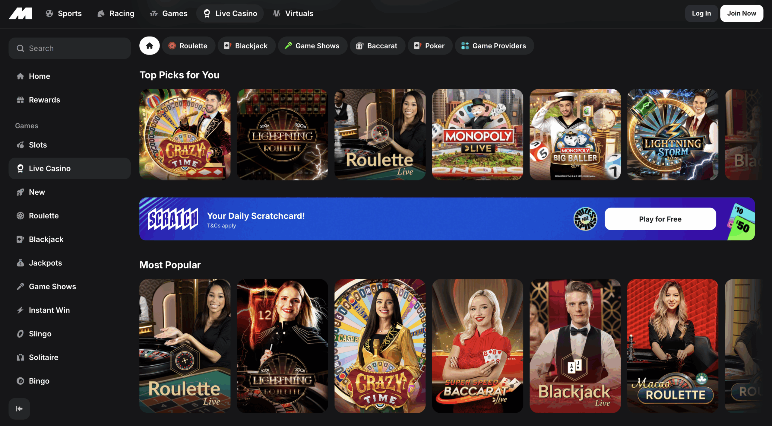 Midnite Live Casino