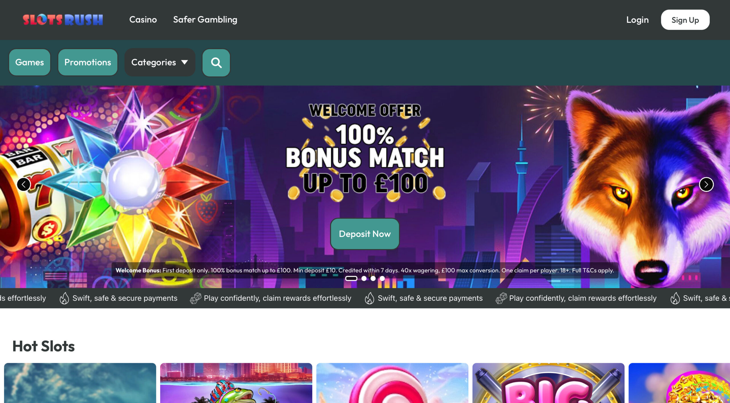 Slots Rush Homepage