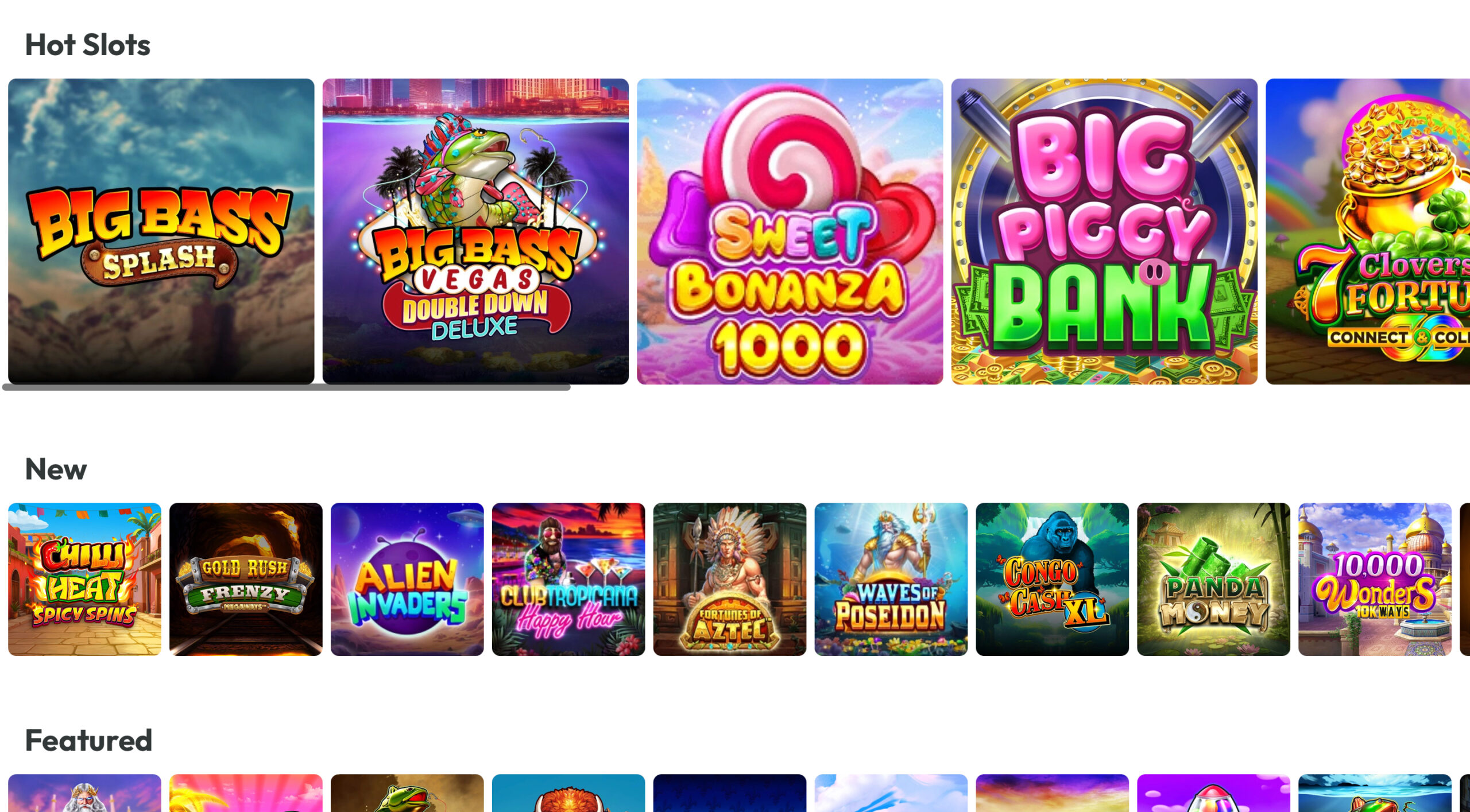 Slots Rush Slot Selection