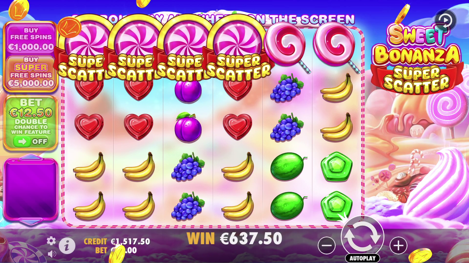 Trigger Free Spins With 4 Super Scatter Symbols to be Awarded With the Max Win of 50,000x Bet