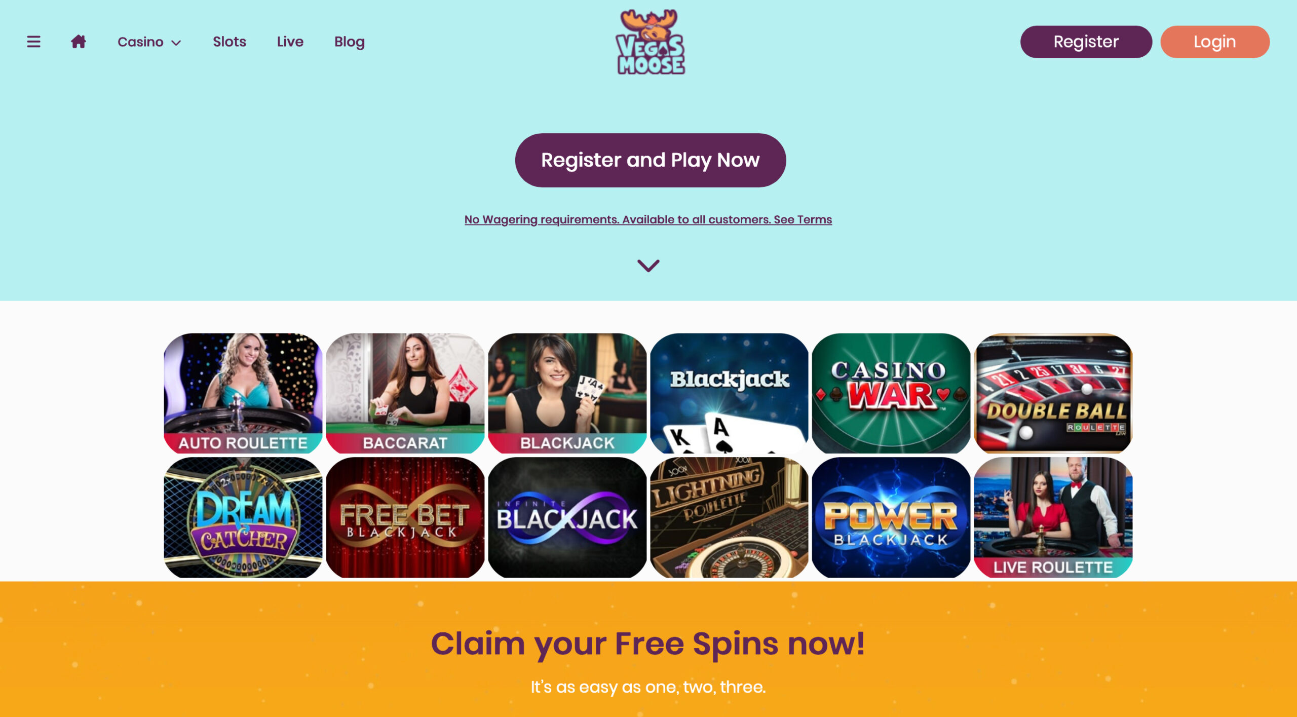Vegas Moose Live Casino
