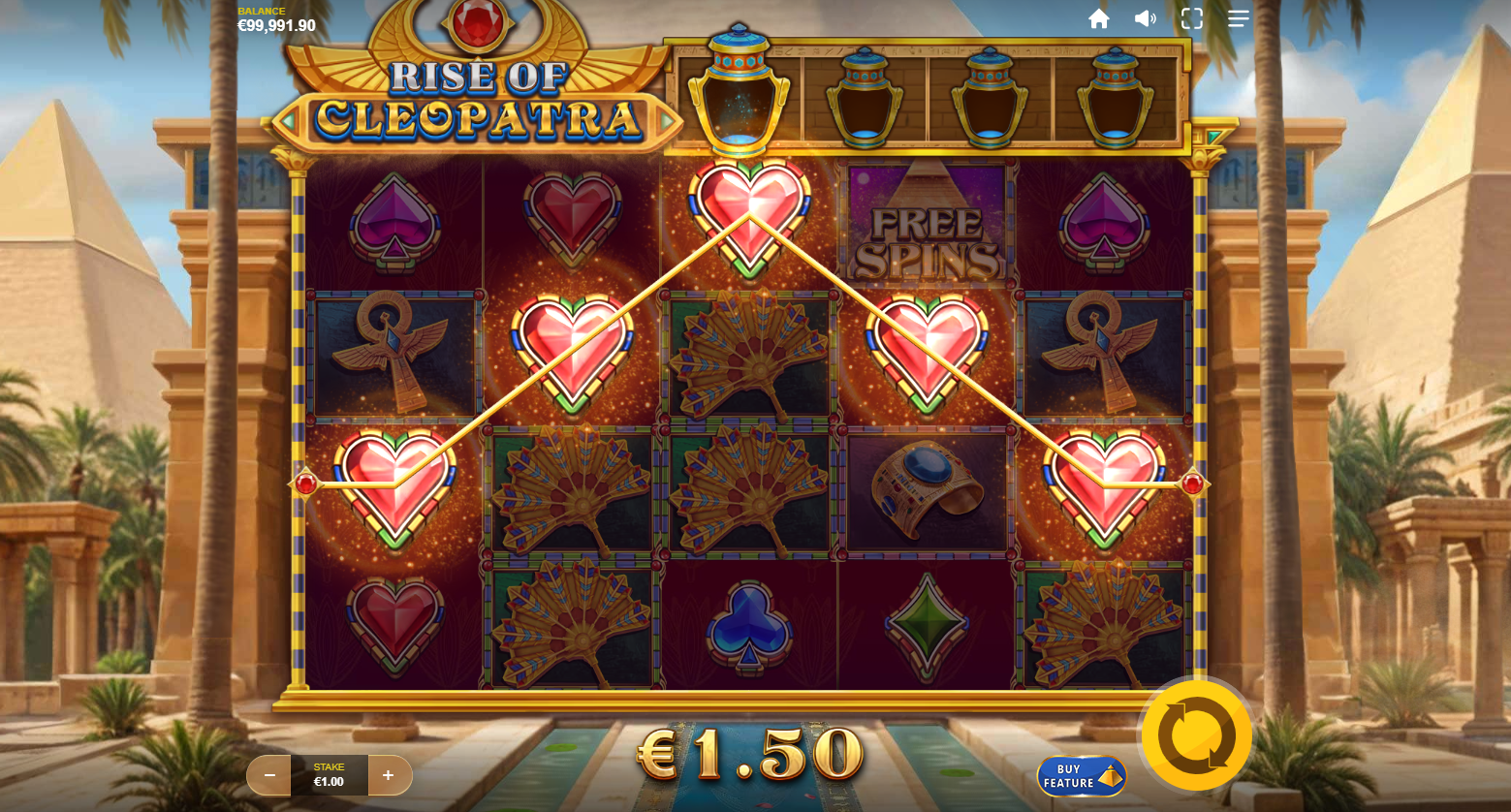 Payouts Occur When 3 or More Matching Symbols Appear on Reels 1-5