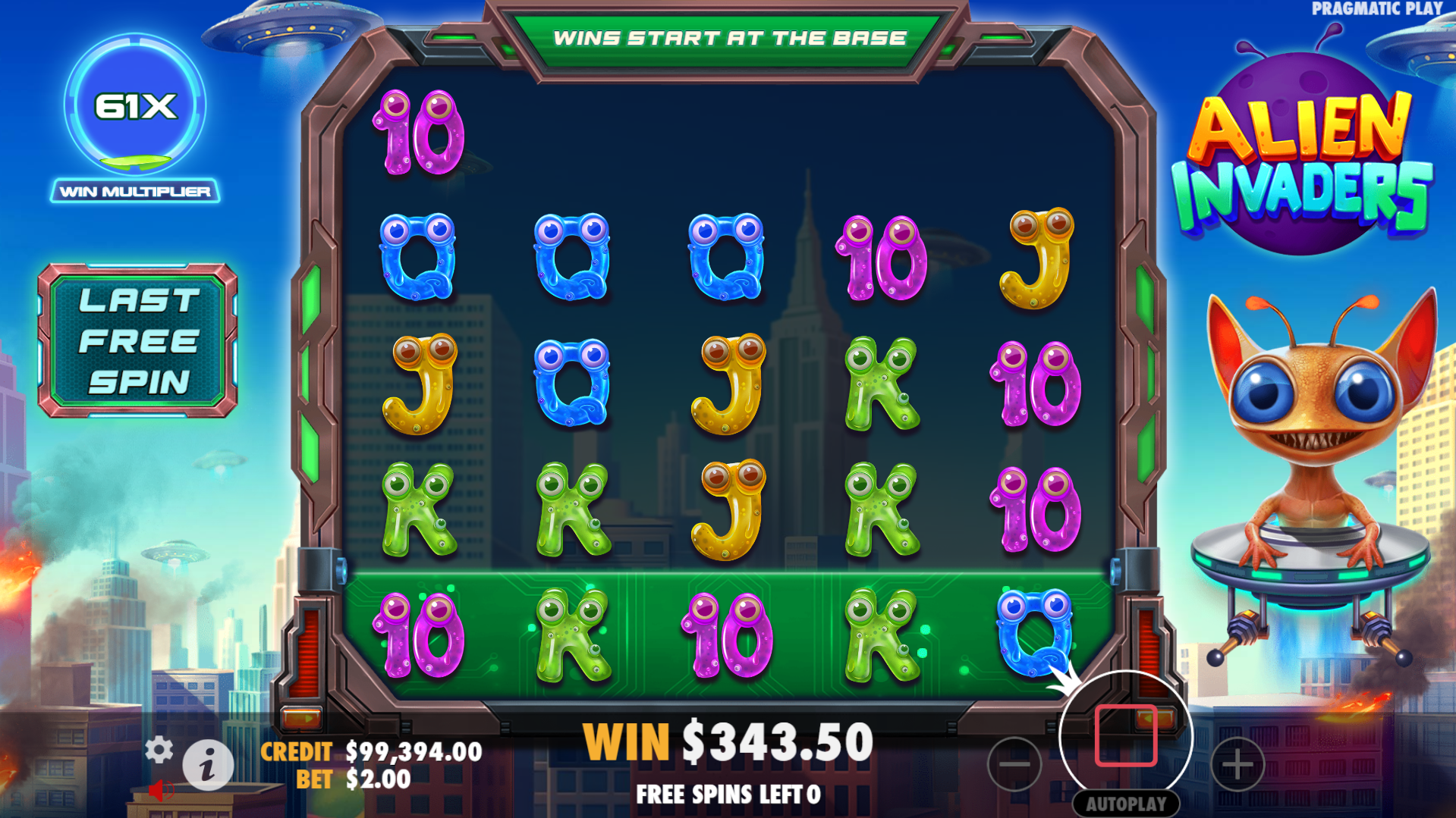 Alien Invaders Free Spins Play