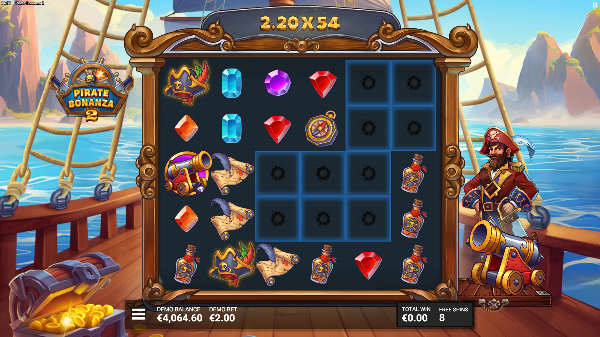 Trigger Cannon Blast Free Spins for Persistent Highlighted Positions Until Activated by a Cannon Symbol