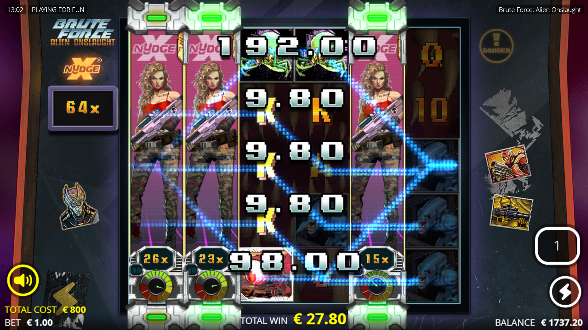 xNudge Wilds can Stick Upon Landing for Bigger Wins