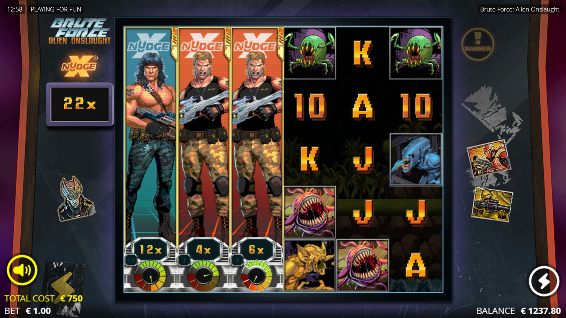 Each xNudge Wild Character has Different Multiplier Capabilities