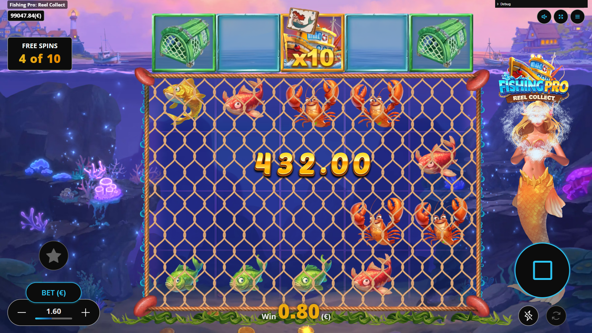 Reach the Final Progress level for a 10x Trawler Collect Multiplier and Big Potential Wins