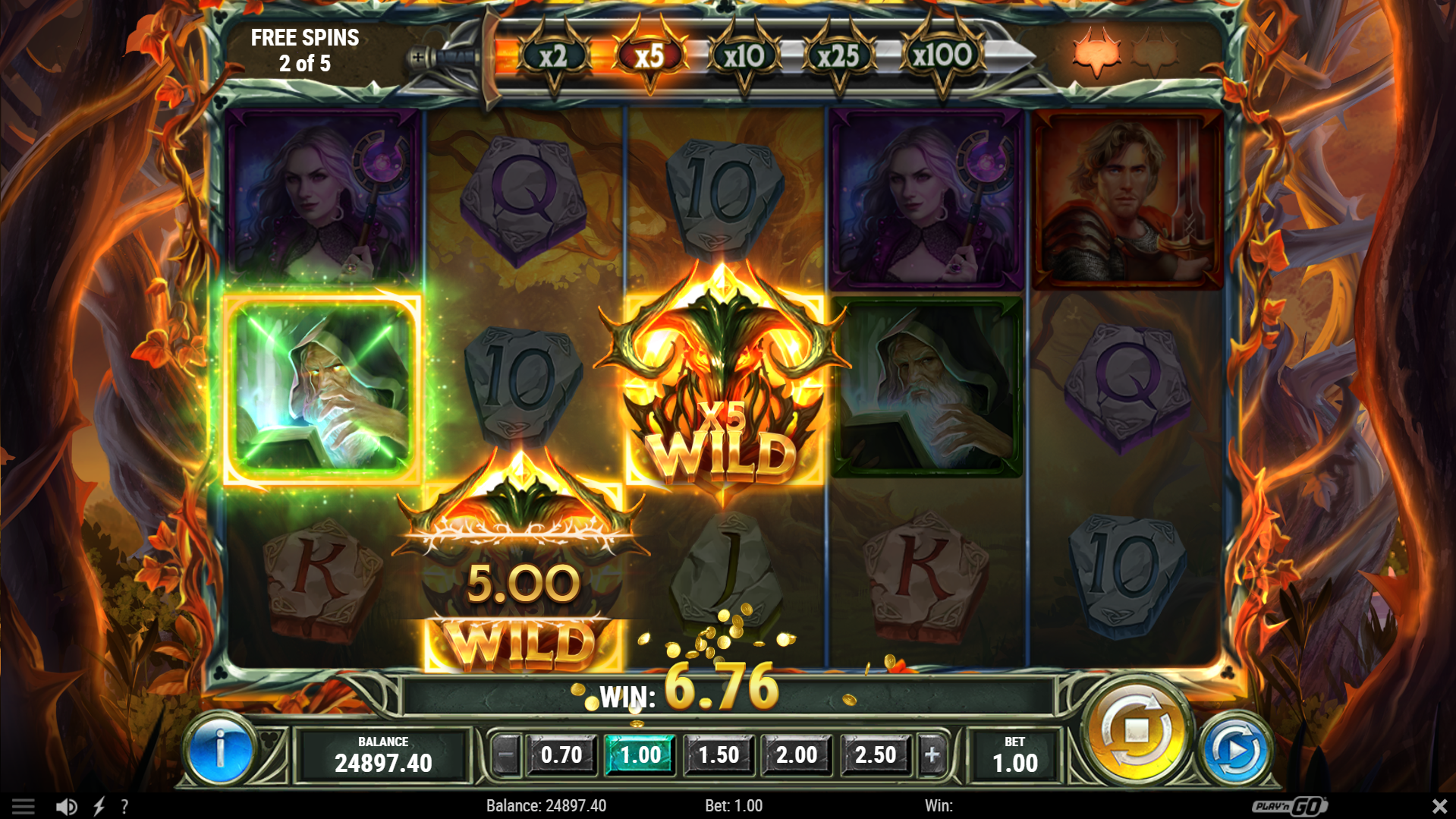 Trigger Free Spins for a Progressive Multiplier Which Increases With Each Spin up to x100