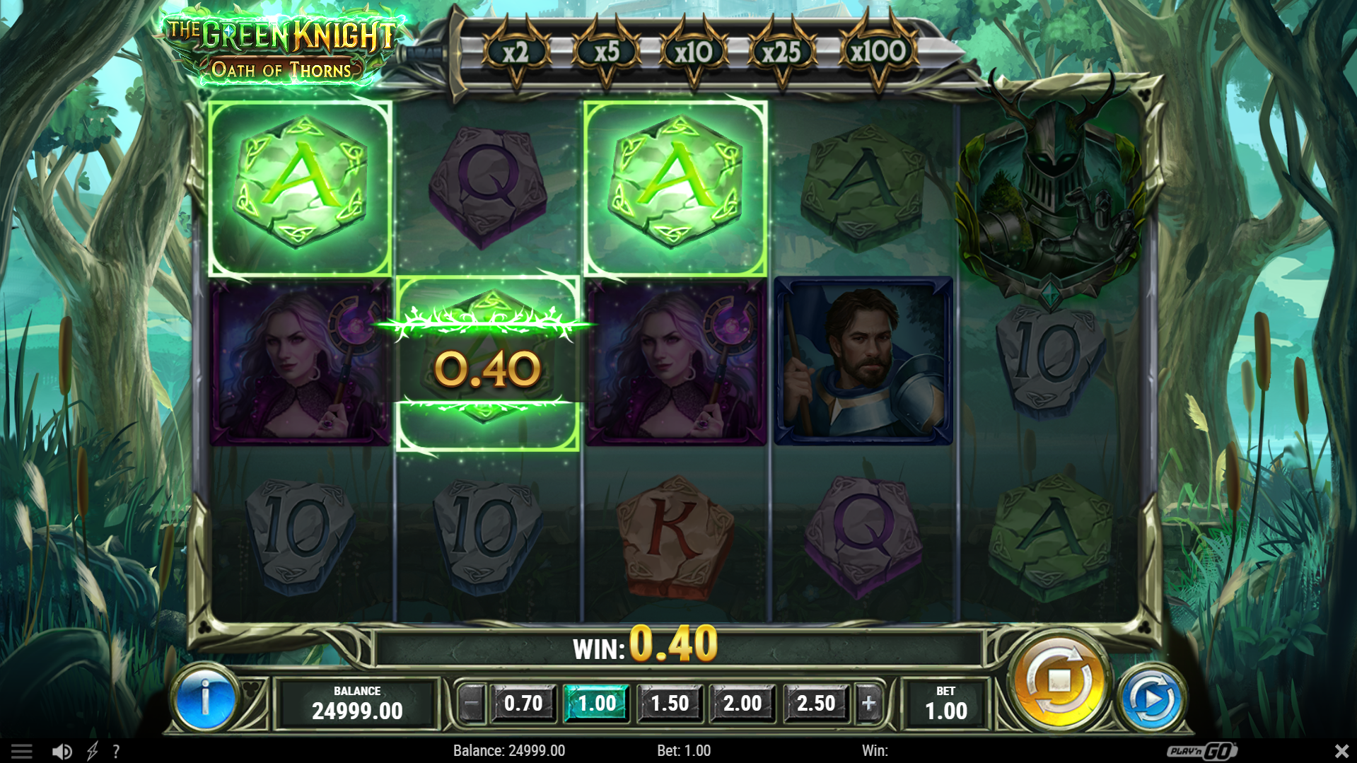 The Green Knight Oath of Thorns Offers Players 20 Fixed Paylines