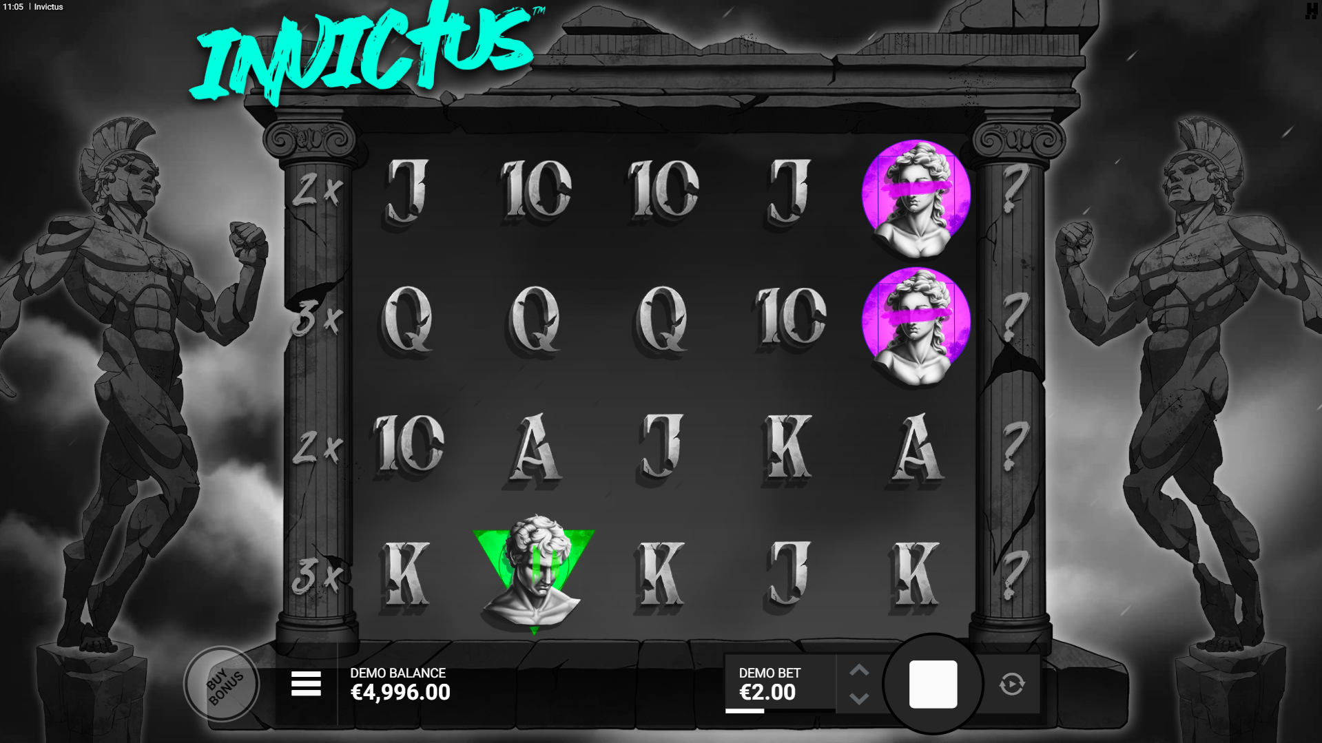 Invictus Offers Players 14 Fixed Paylines