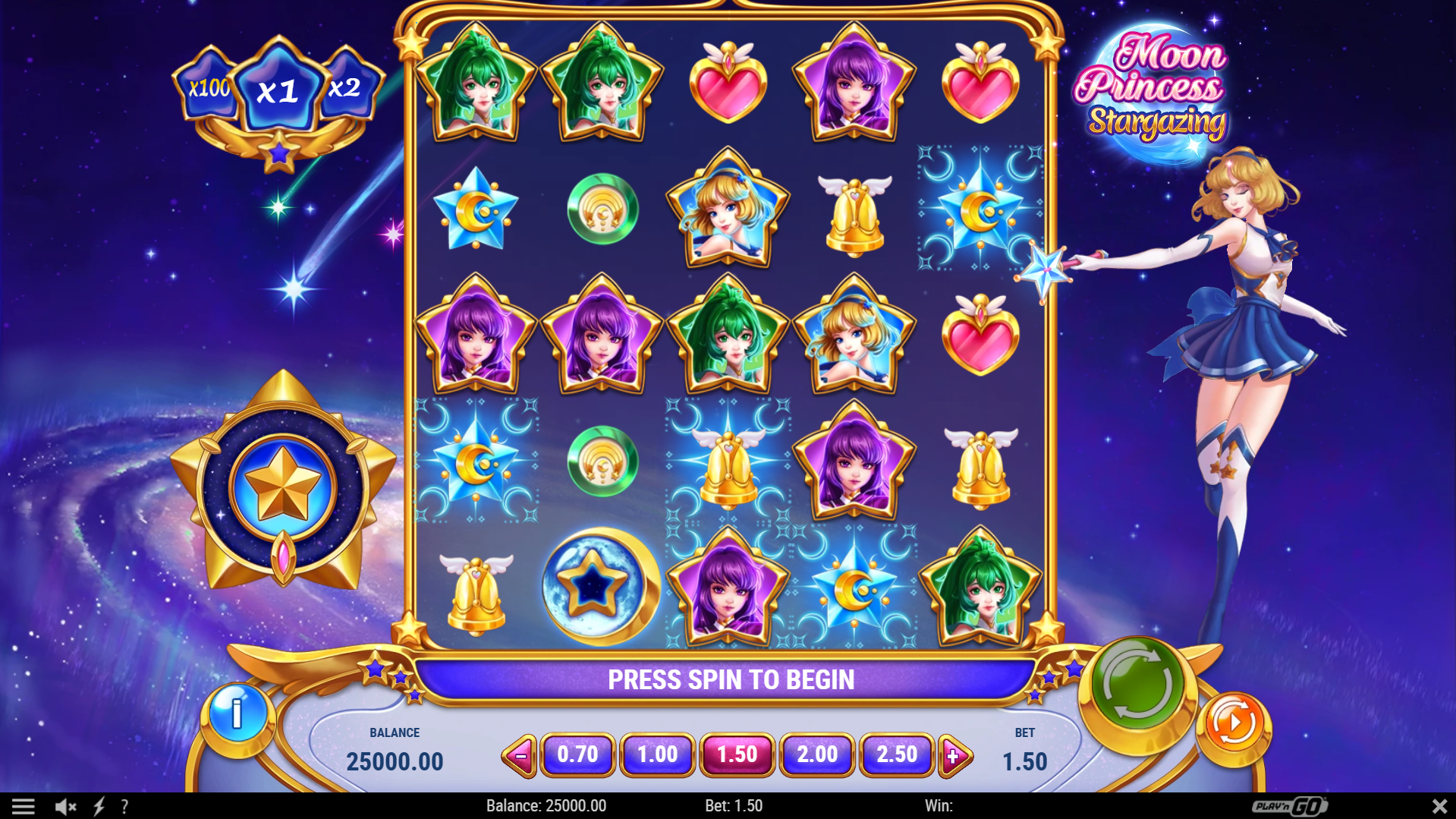 Moon Princess Stargazing Base Game Play