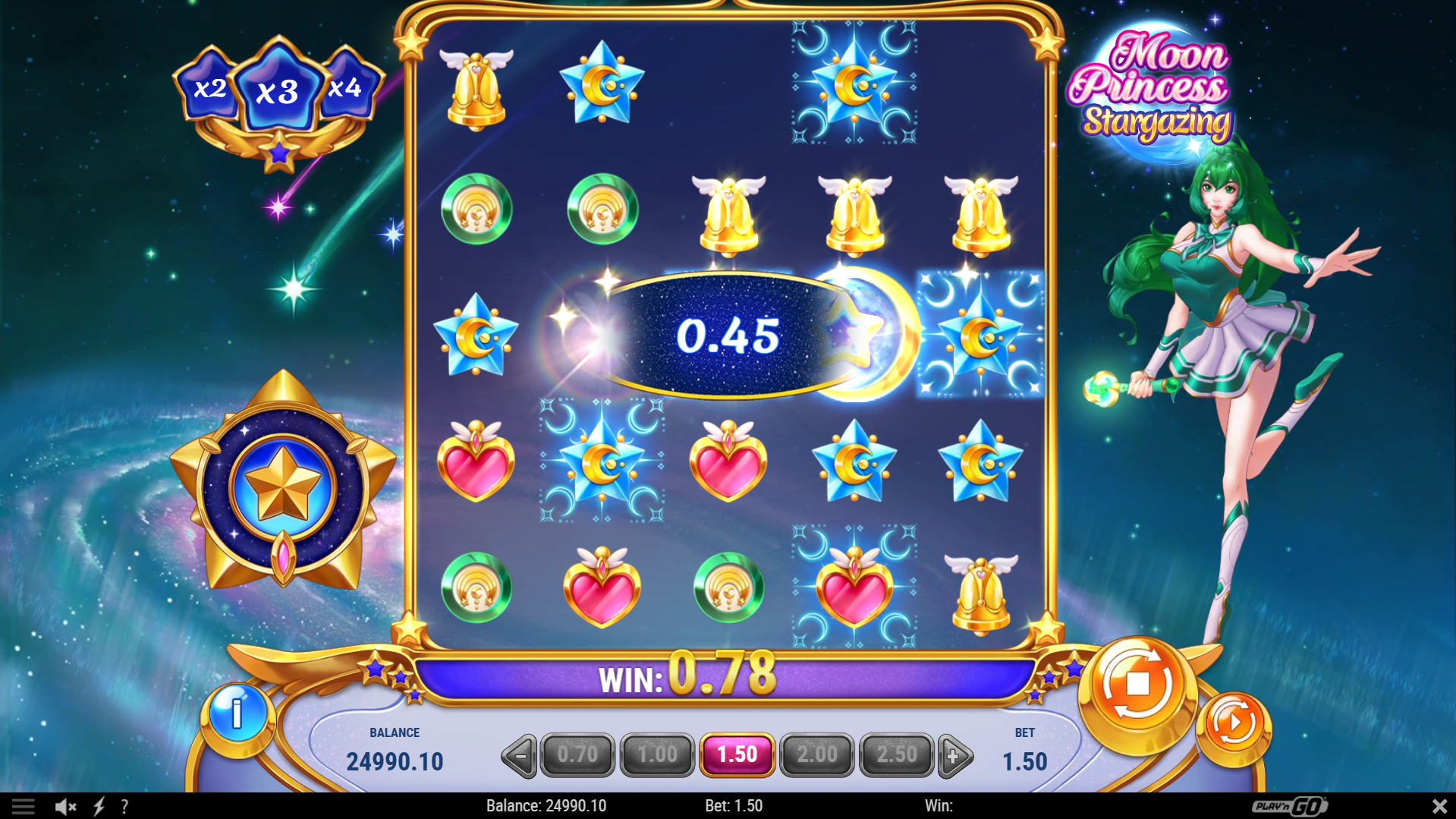 Every Winning Combination, Over a Highlighted Grid Position, Increases the Multiplier Value by 1