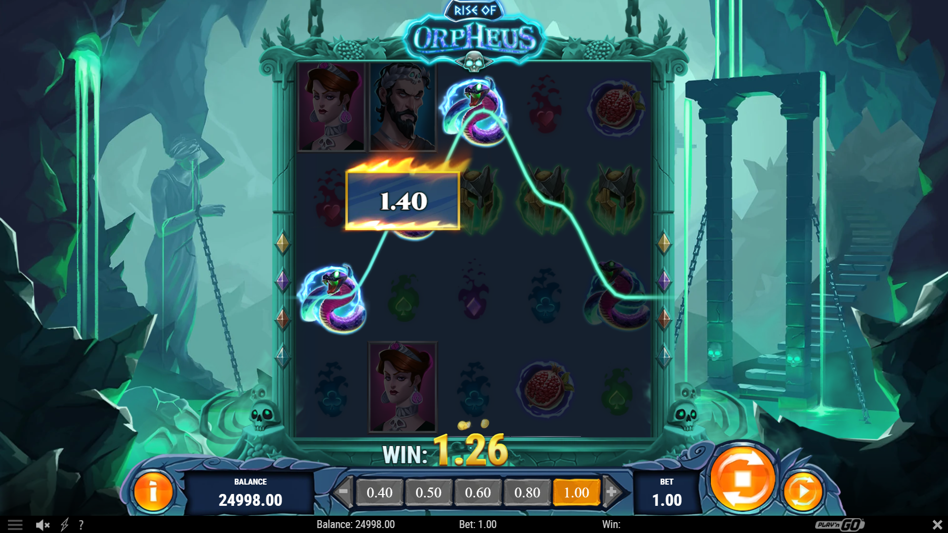 Rise of Orpheus Offers Players 20 Fixed Pay Lines