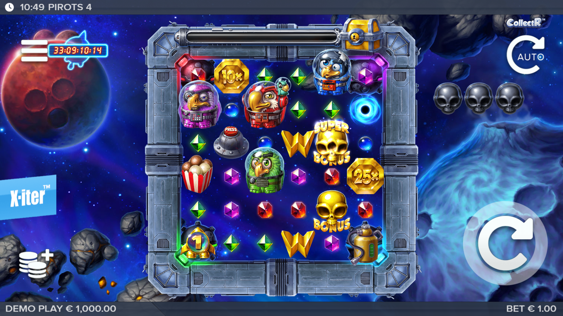 Pirots 4 Base Game Play