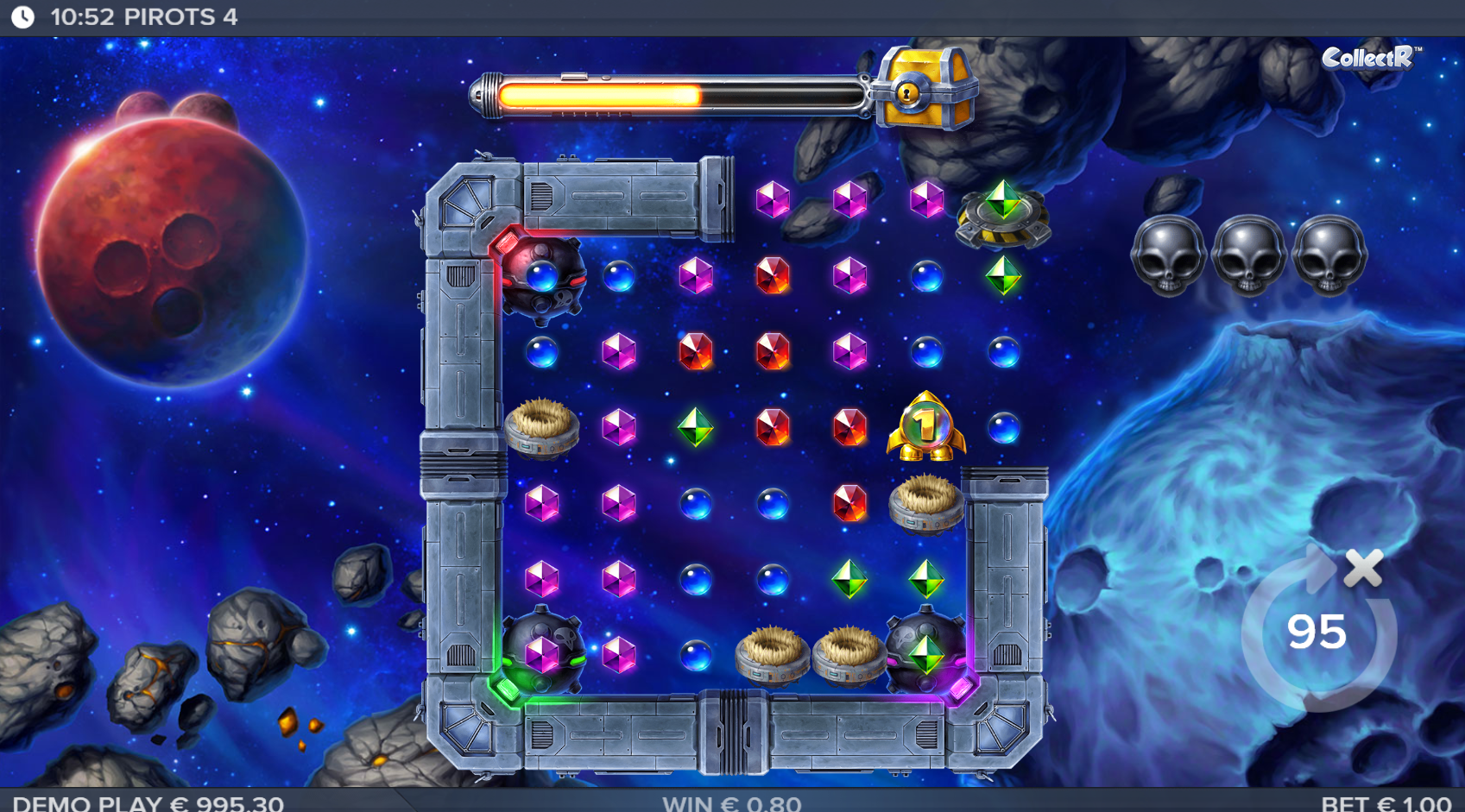 Detonate Corner Bombs to Expand the Game Grid and Form Tunnels Around the Reels
