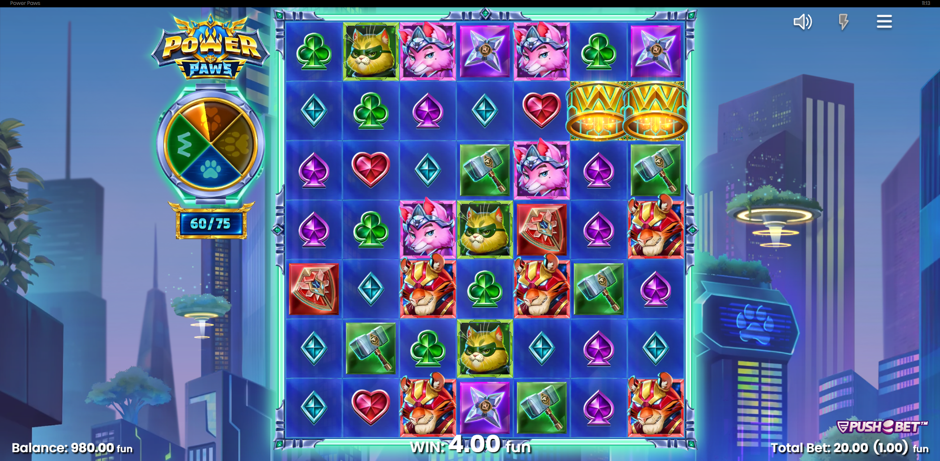 Each Winning Symbol Within a Cluster is Collected into the Collection Meter to Charge up Levels