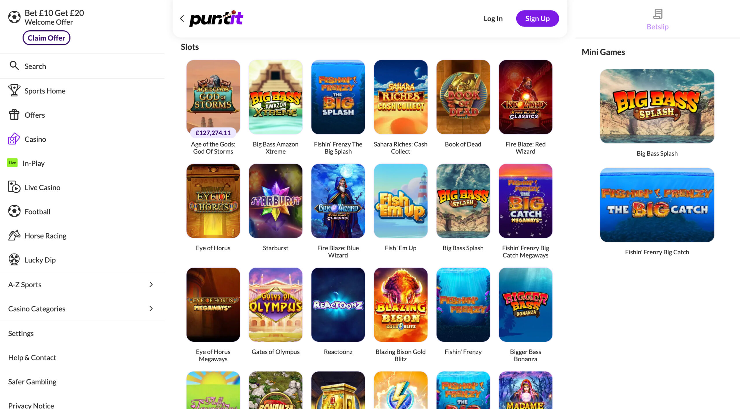 Puntit Slot Selection