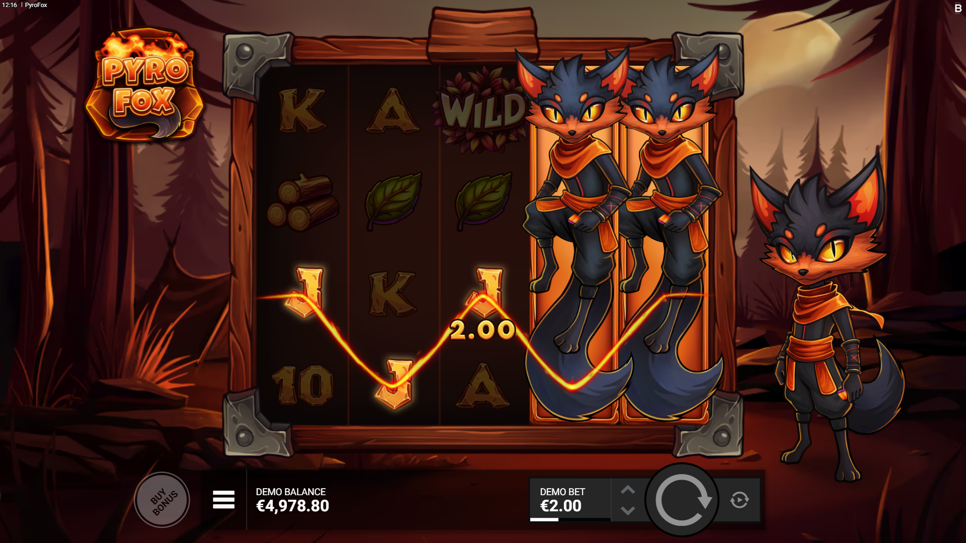 Pyro Symbols Forming Part of Winning Combinations Expand to Fill Their Respective Reels