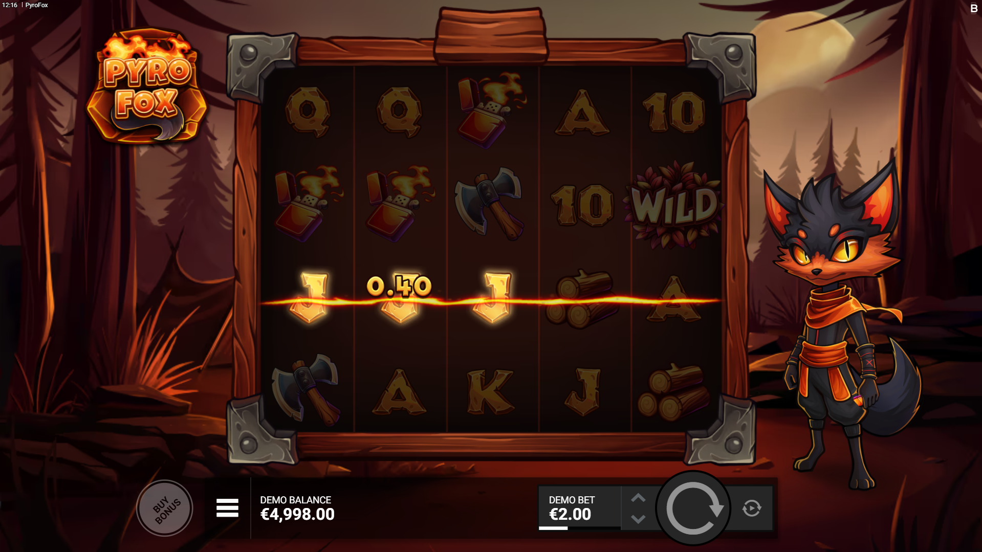 Pyrofox Offers Players 14 Fixed Pay Lines