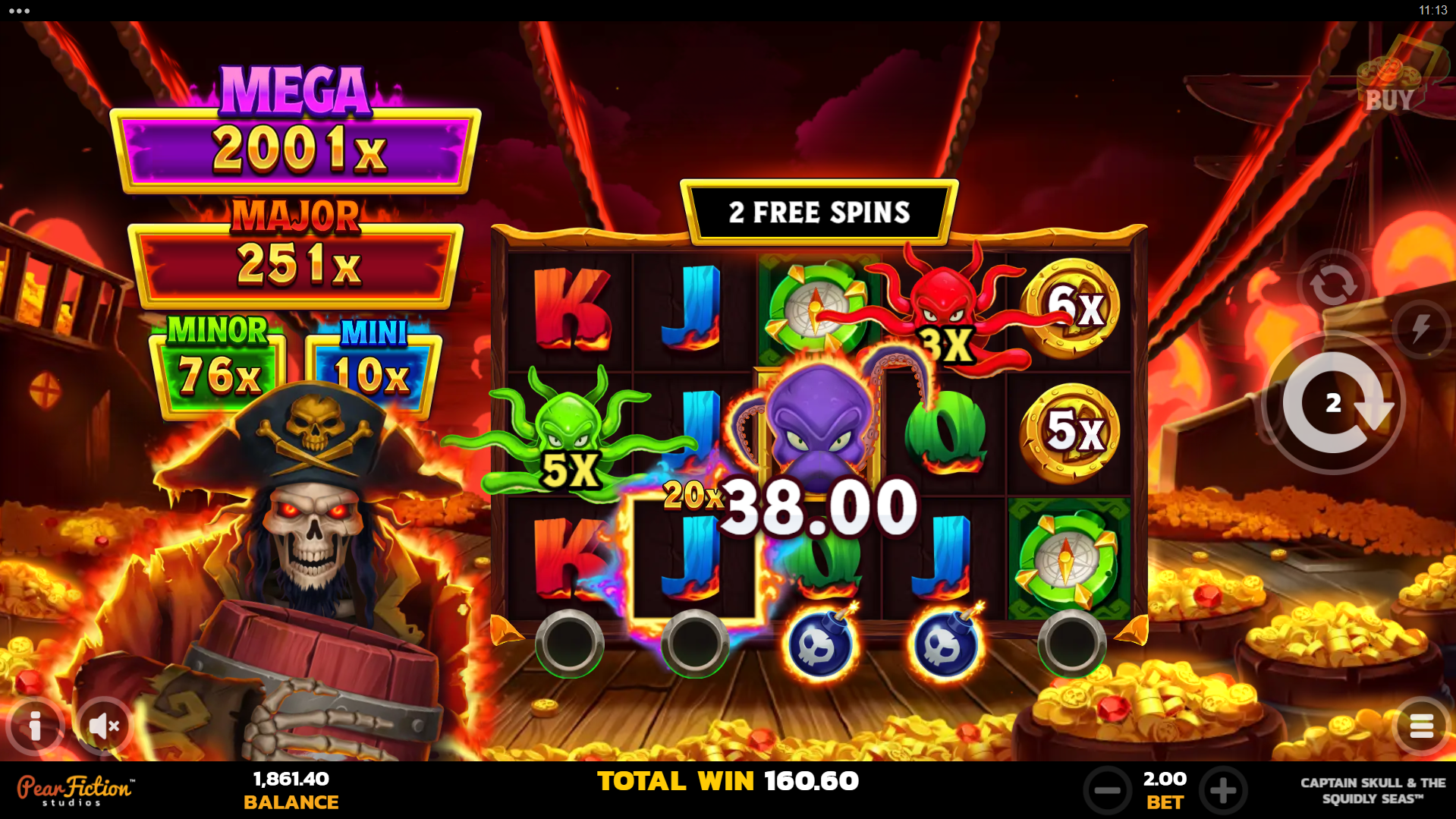 The Tentacle Collector Symbol Remains Persistent Throughout Each Free Spins Feature