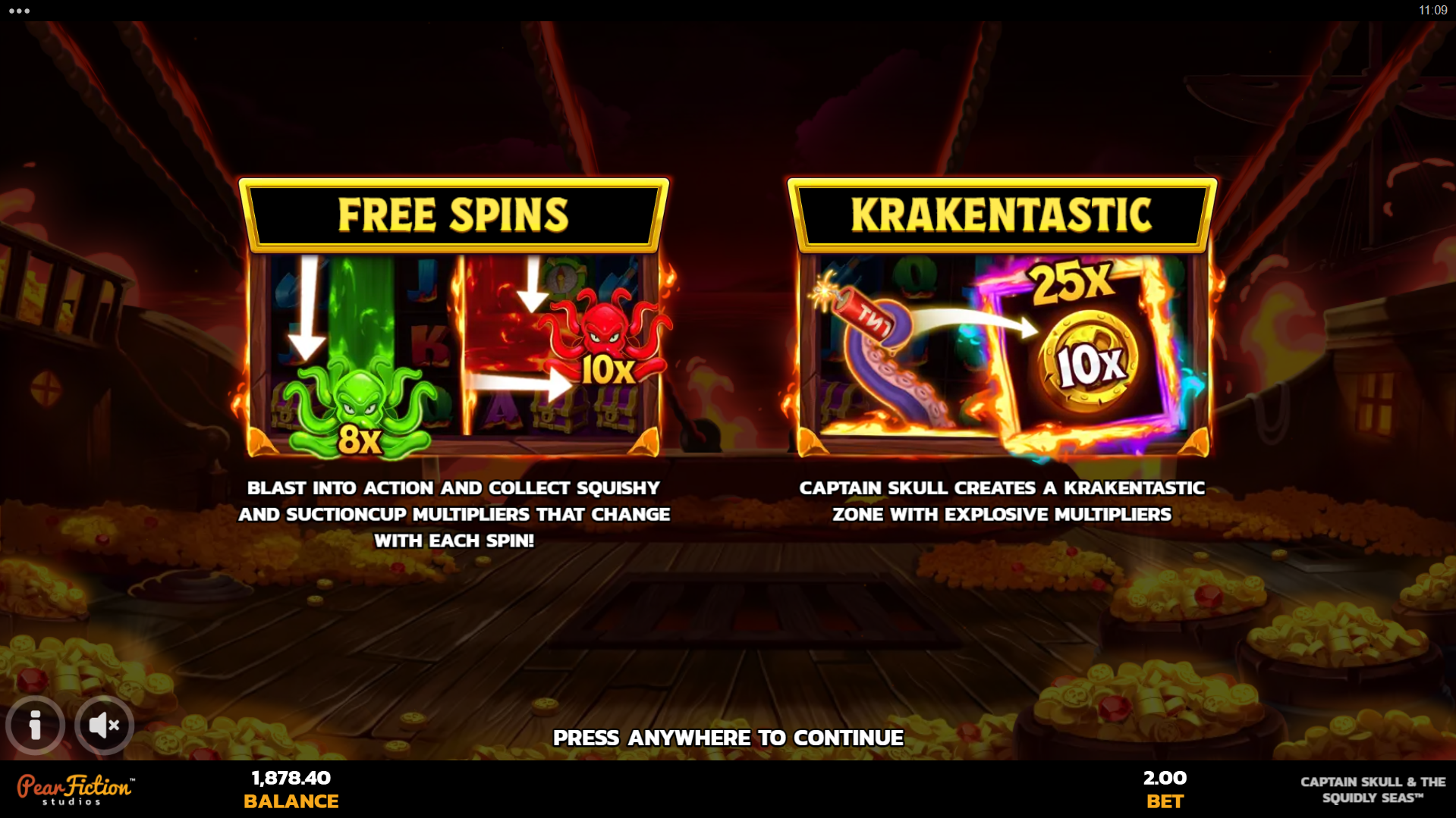 Collect Doughnuts into the 2 Feature Pots to Trigger Free Spins With Individual or Both Pots Active