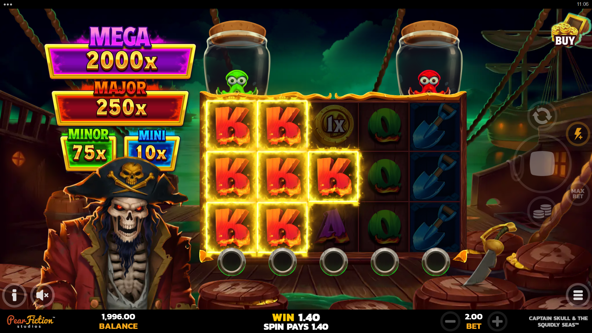 Captain Skull & the Squidly Seas Offers Players 20 Fixed Pay Lines