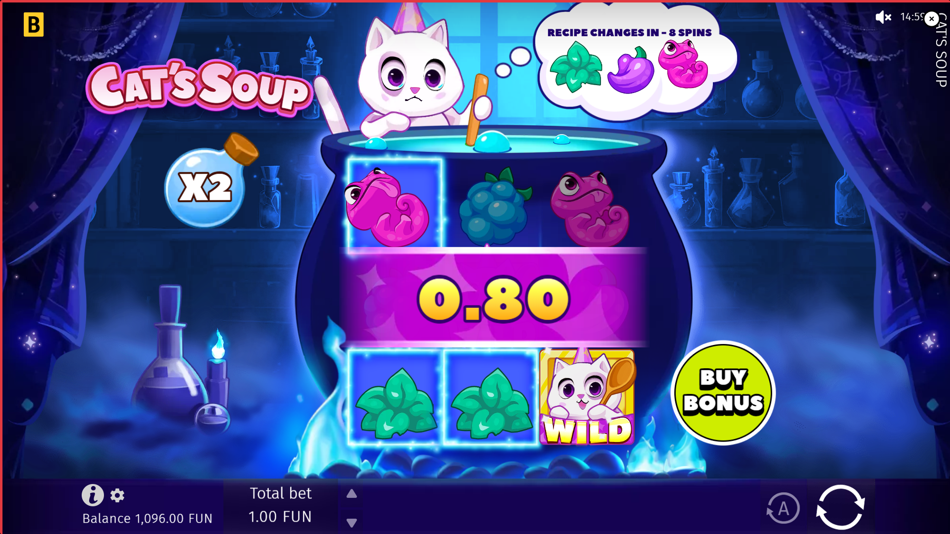 Cat's Soup Offers Players 5 Fixed Pay Lines